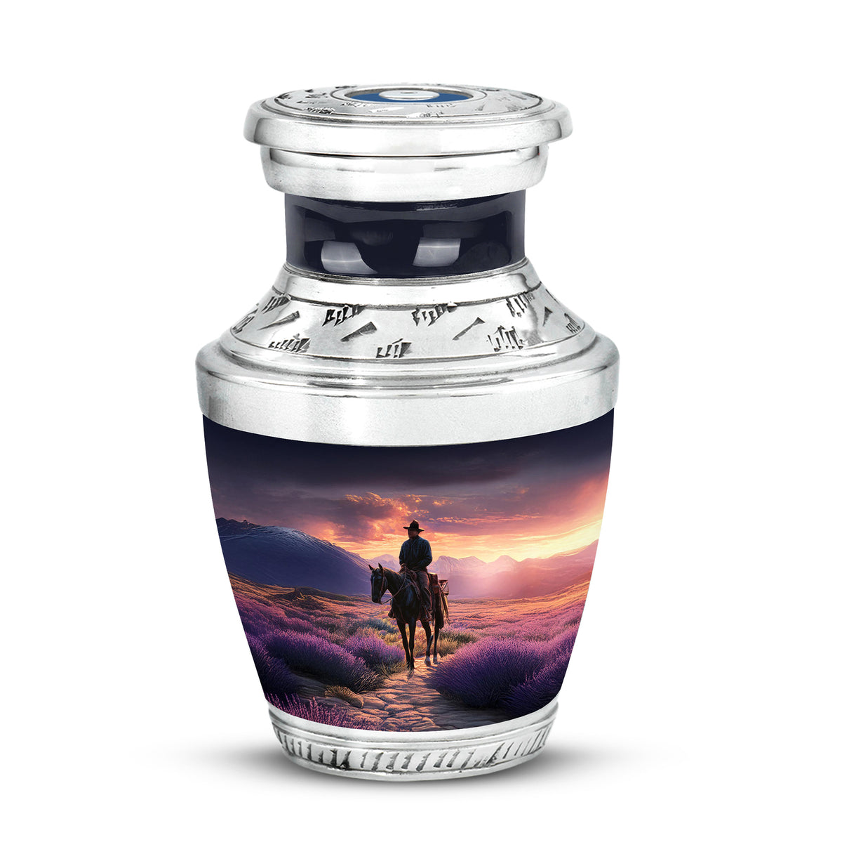 Luminous Purple Cowboy Beacon Urn for Human Ashes - Yatskia