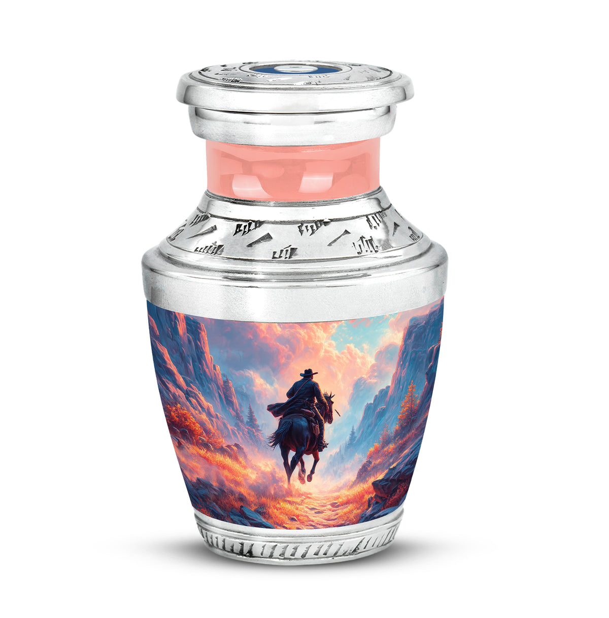 Personalized Cowboy Cremation Urns - Eminent Blue - Yatskia