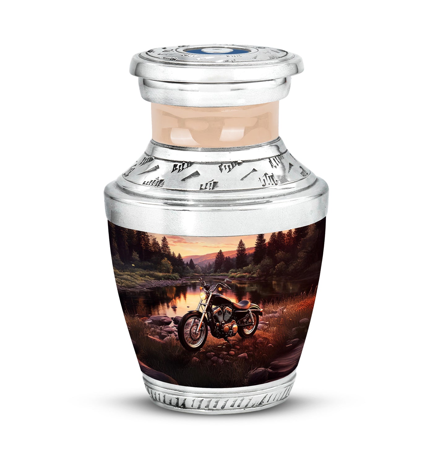 Lustrous Bike Cremation Urns for Human Ashes - Gold 10-inch - Yatskia