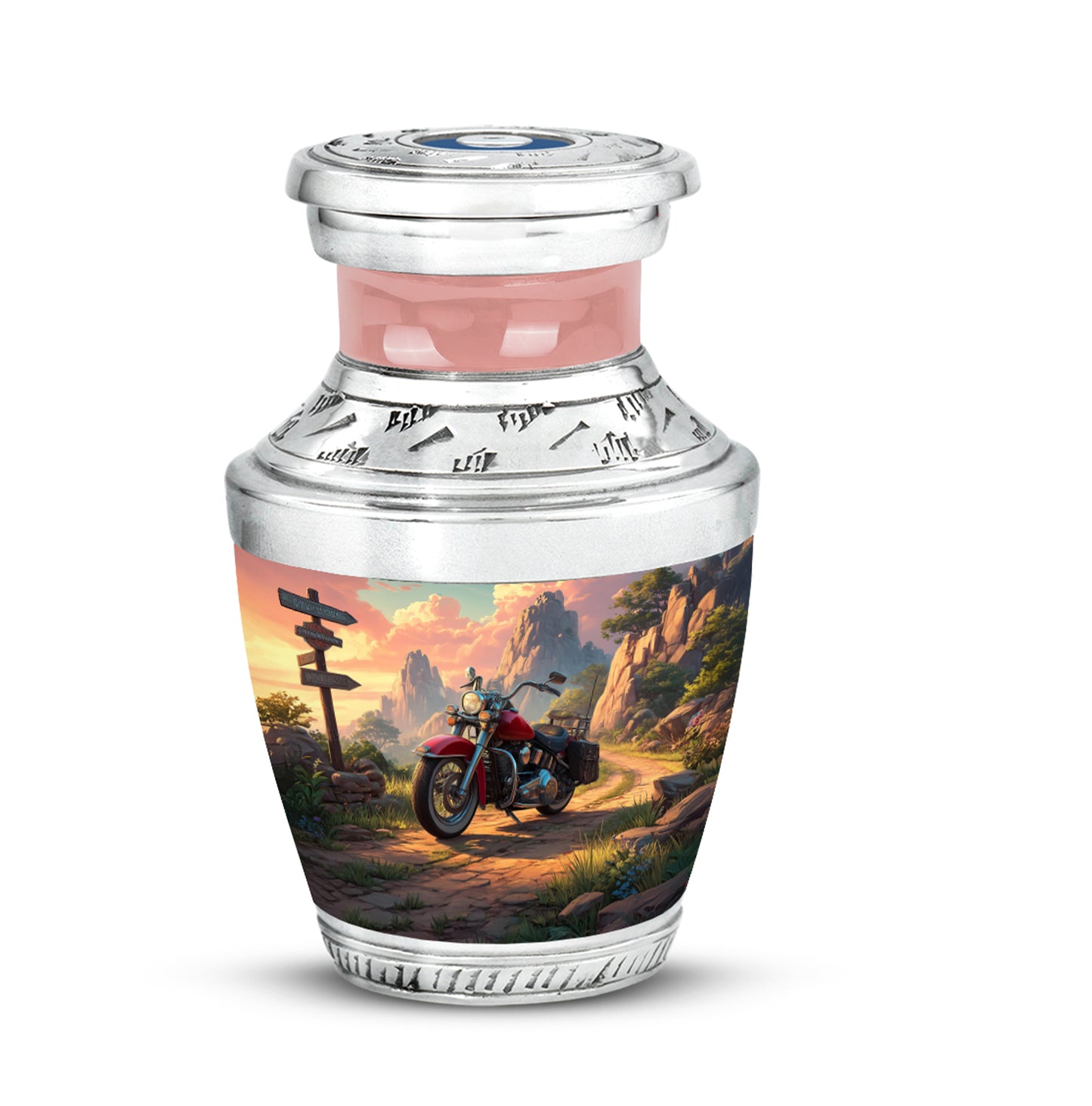 Red Bike Remembrance Cremation Urns for Human Ashes - 10-inch, 200 cu in - Yatskia
