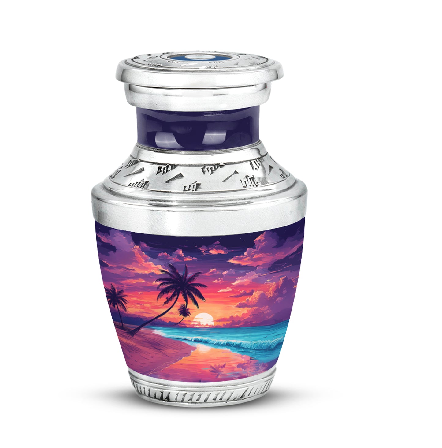 Blue Beach Cremation Urns - Imperial Tribute 10-inch, 200 cu in - Yatskia