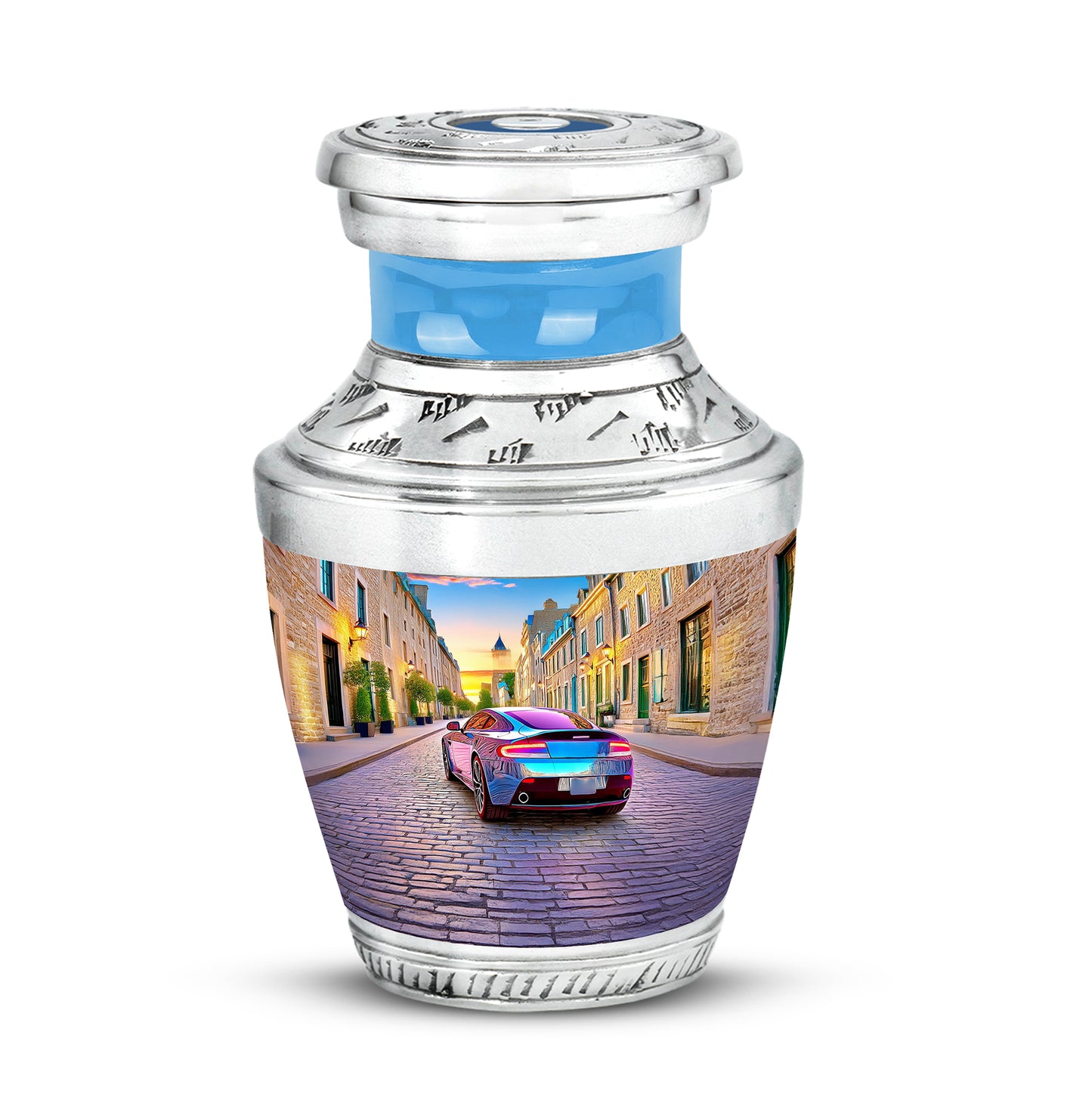 Personalized Elegant Car Cremation Urns - Blue - Yatskia