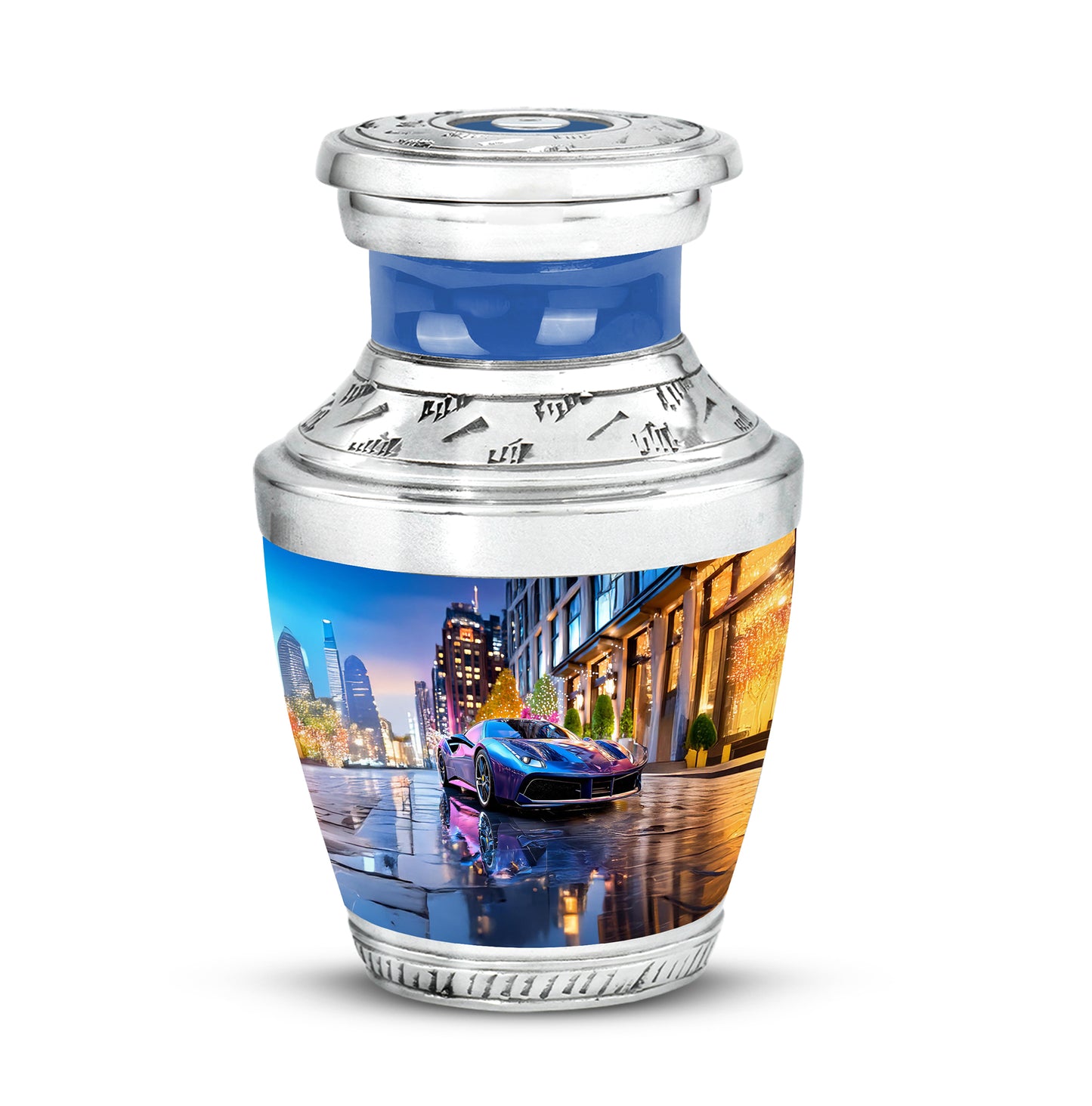 Blue Beloved Car Cremation Urns for Human Ashes - Yatskia