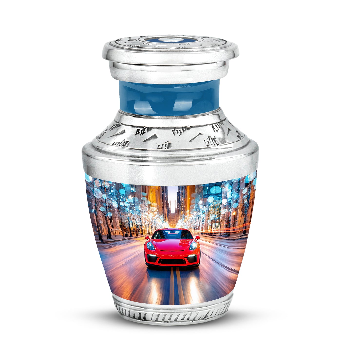 Blue Comforting Car Memorial Urn for Ashes - Yatskia