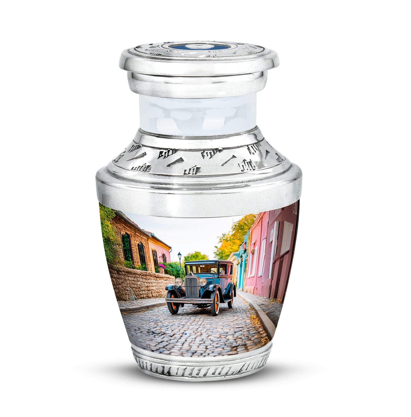 White Comforting Car Memorial Urn for Ashes - Yatskia