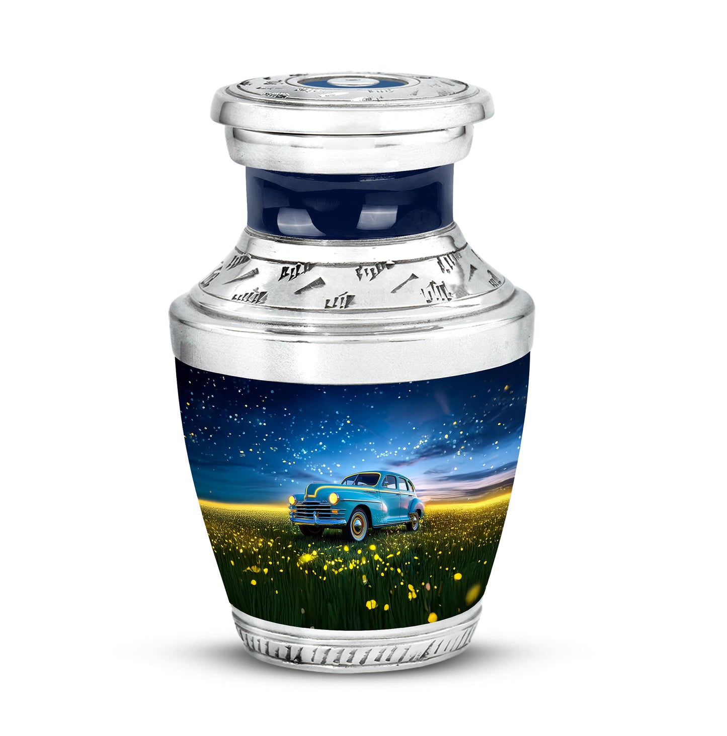 Sublime Car Cremation Urns for Human Ashes - Blue - Yatskia