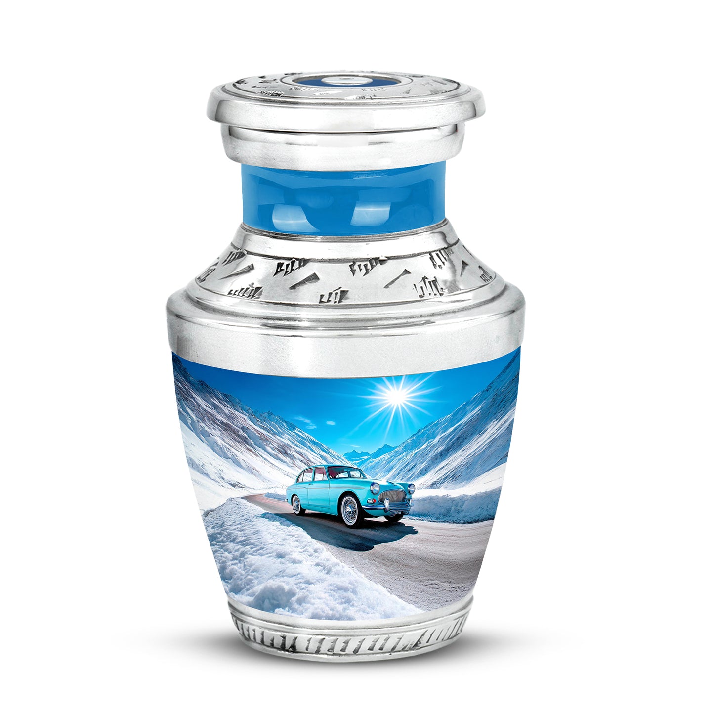 Hallowed Car Cremation Urns for Human Ashes - Blue - Yatskia