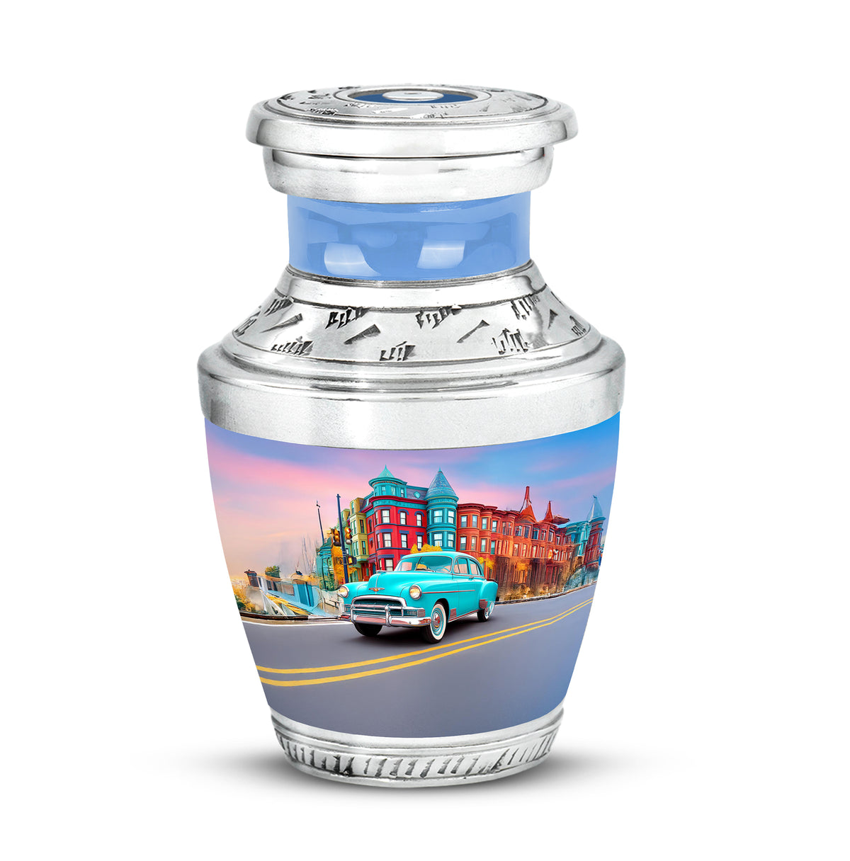 Blue Sacred Car Cremation Urns for Human Ashes - Yatskia