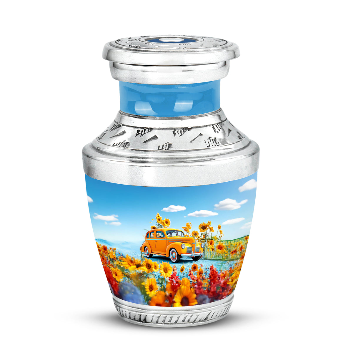 Personalized Car Cremation Urns - Pristine Blue - Yatskia