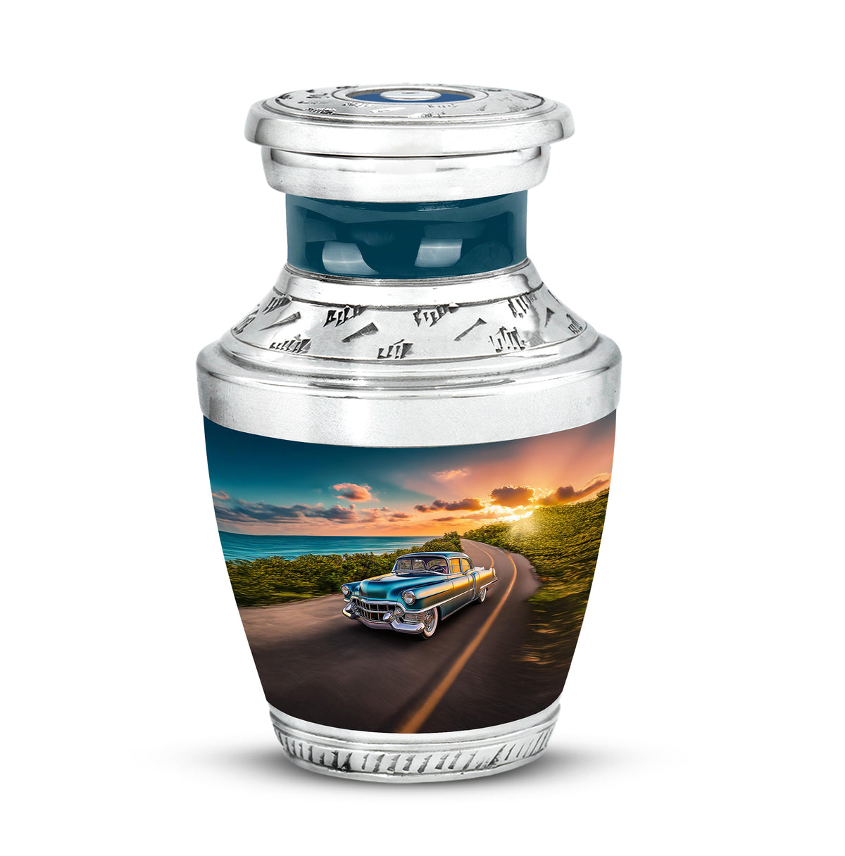 Blue Car Blessing Cremation Urns for Human Ashes - Yatskia