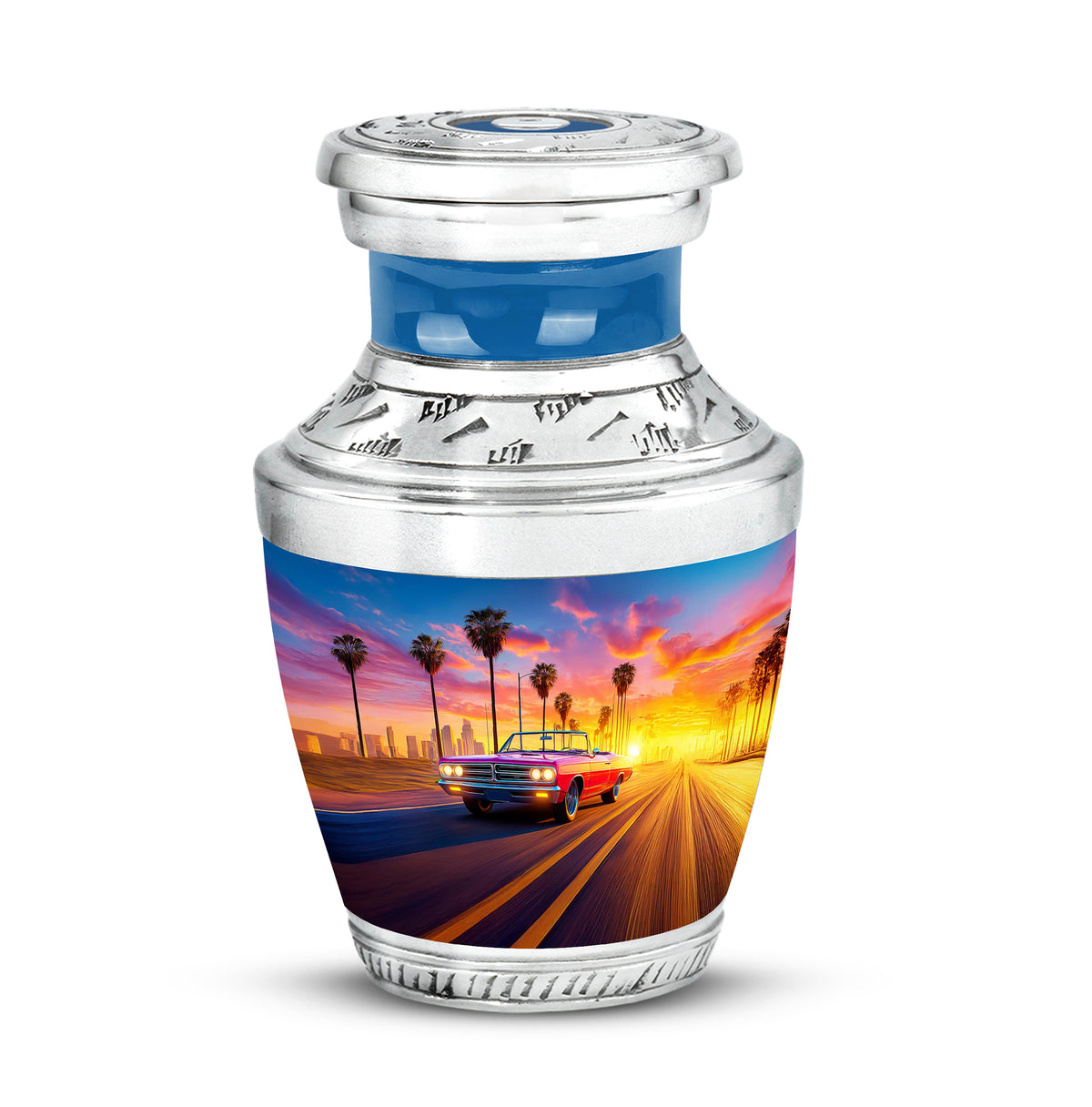 Blessed Car Cremation Urns for Human Ashes - Blue - Yatskia