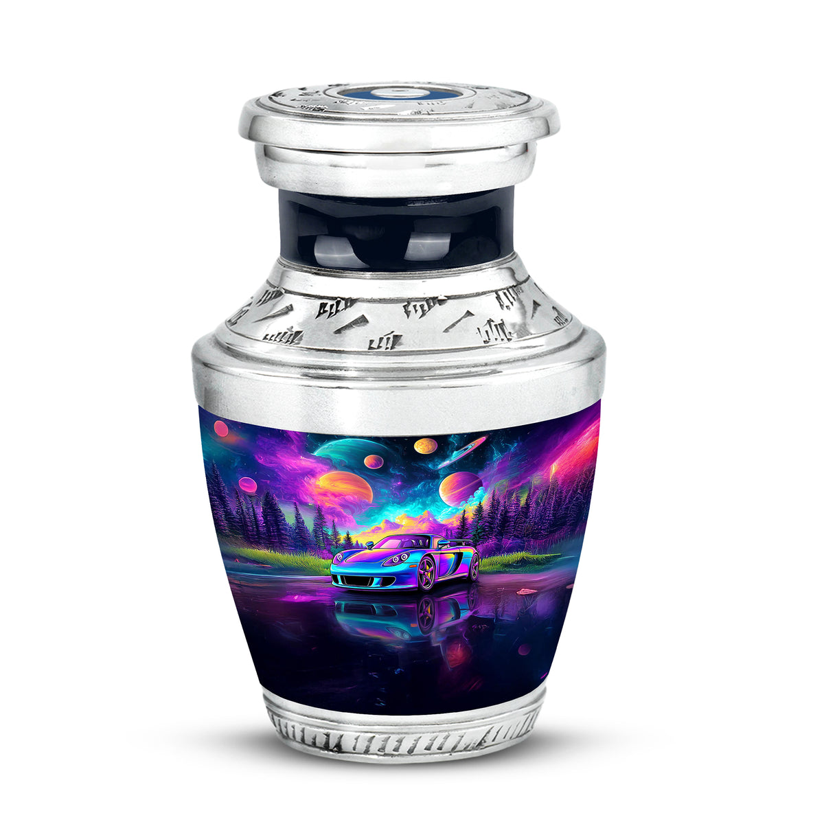 Personalized Blue Sovereign Car Cremation Urns for Human Ashes - Yatskia