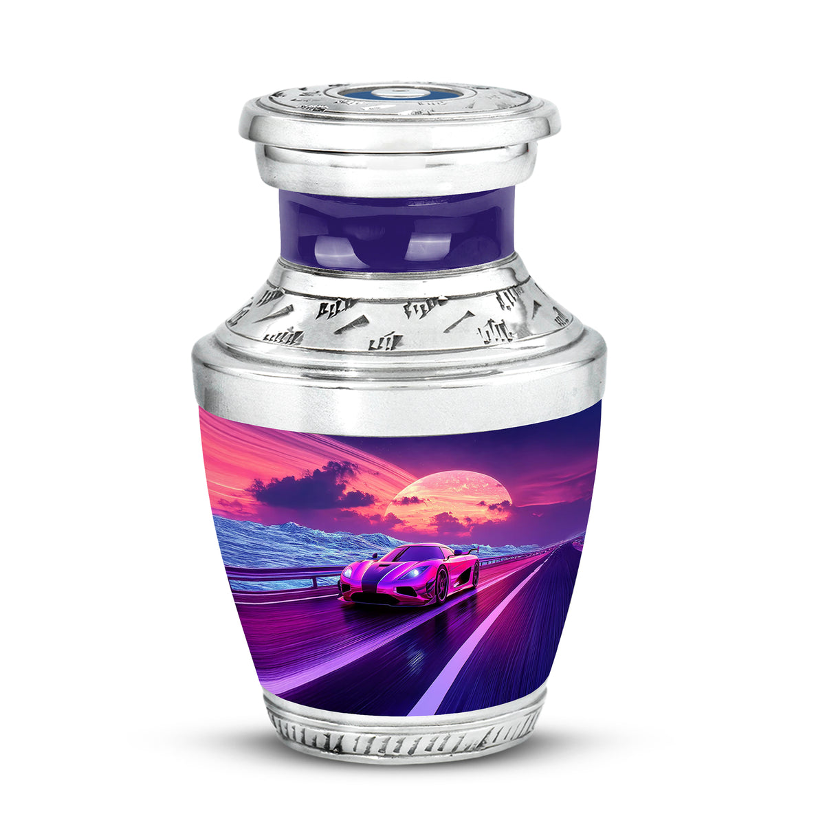 Personalized Seraphic Car Cremation Urns - Blue - Yatskia