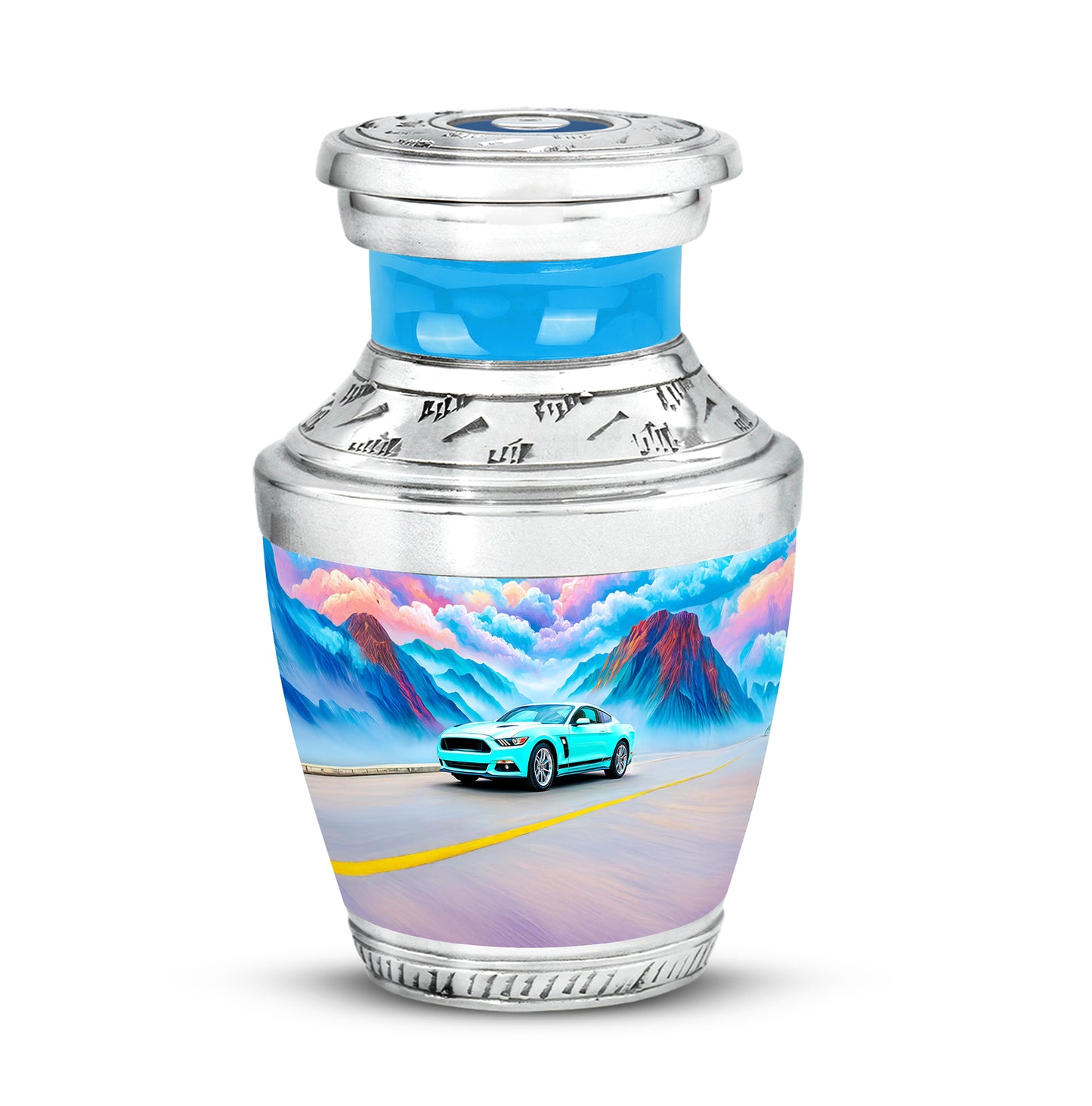 Personalized Car Cremation Urns - Pristine Teal - Yatskia