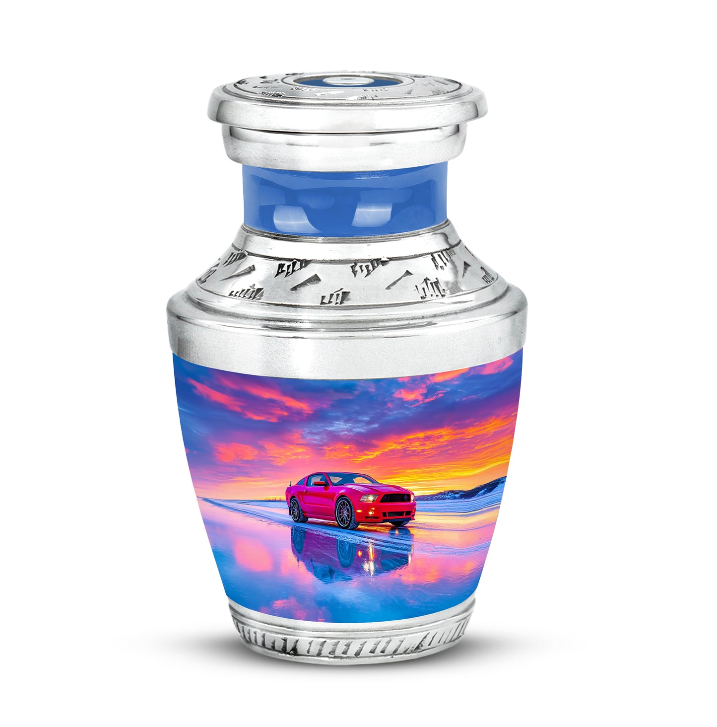 Blue Comforting Car Memorial Urn for Ashes - Yatskia