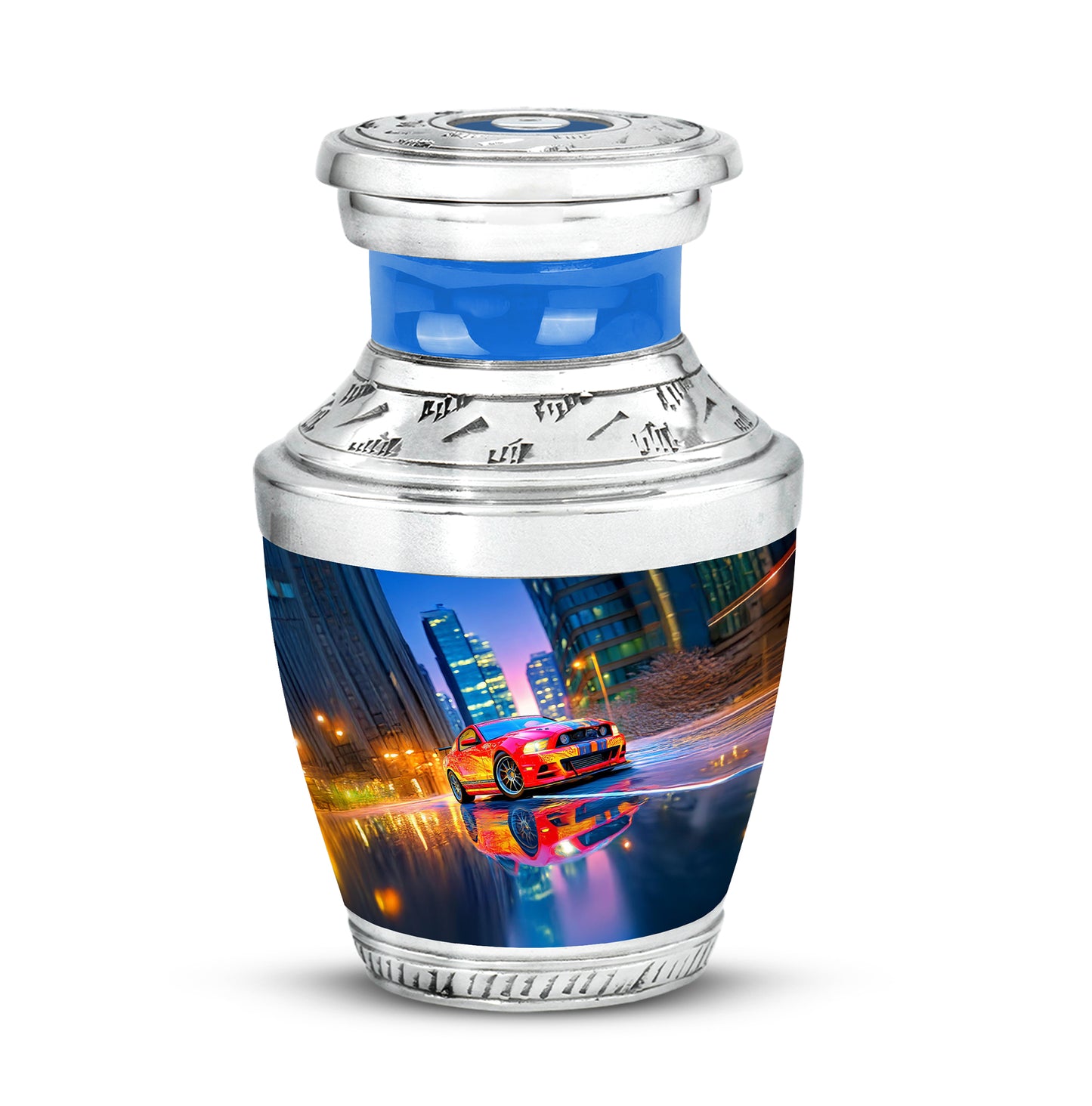 Regal Car Memorial Cremation Urns - Blue - Yatskia