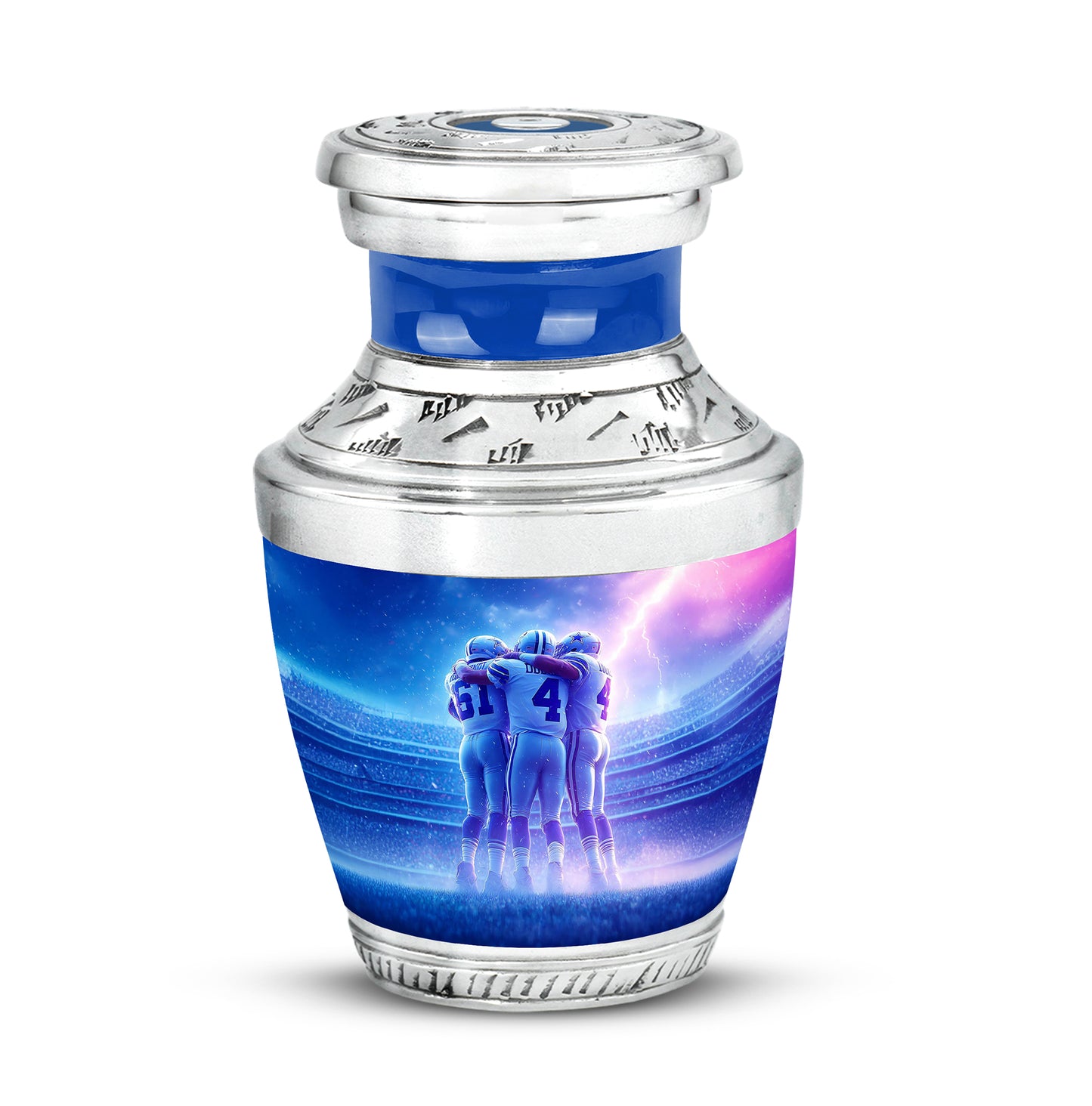 Personalized Blue Baseball Cremation Urns for Ashes - Enchanting 10-inch - Yatskia