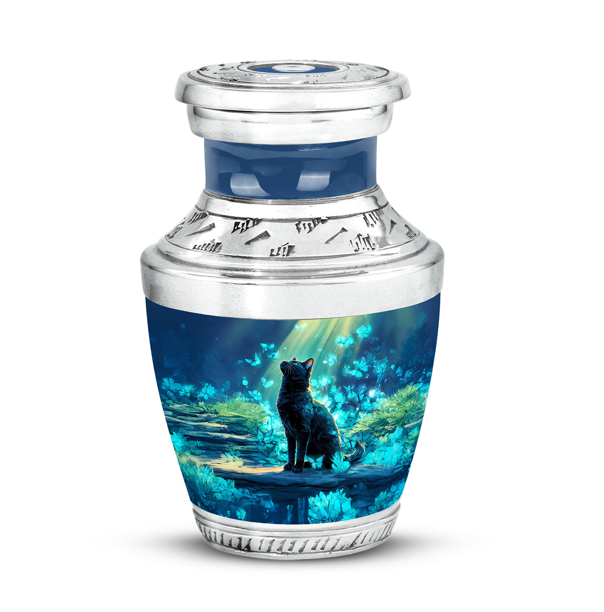 Personalized Cat Cremation Urns - Eminent Blue - Yatskia