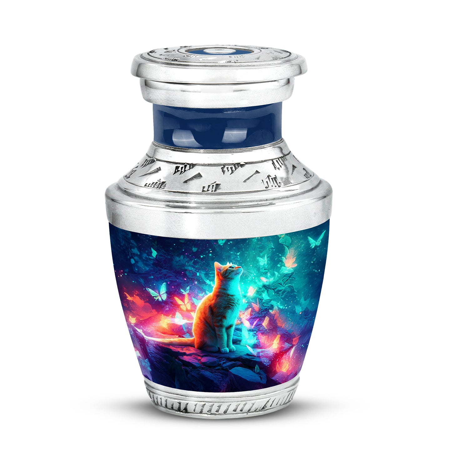 Sublime Cat Cremation Urns for Human Ashes - Blue - Yatskia