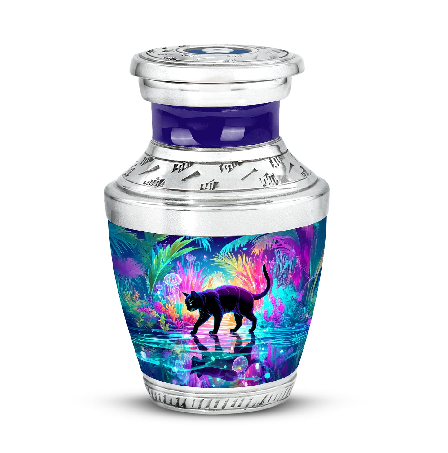 Illustrious Cat Memorial Cremation Urns - Blue - Yatskia