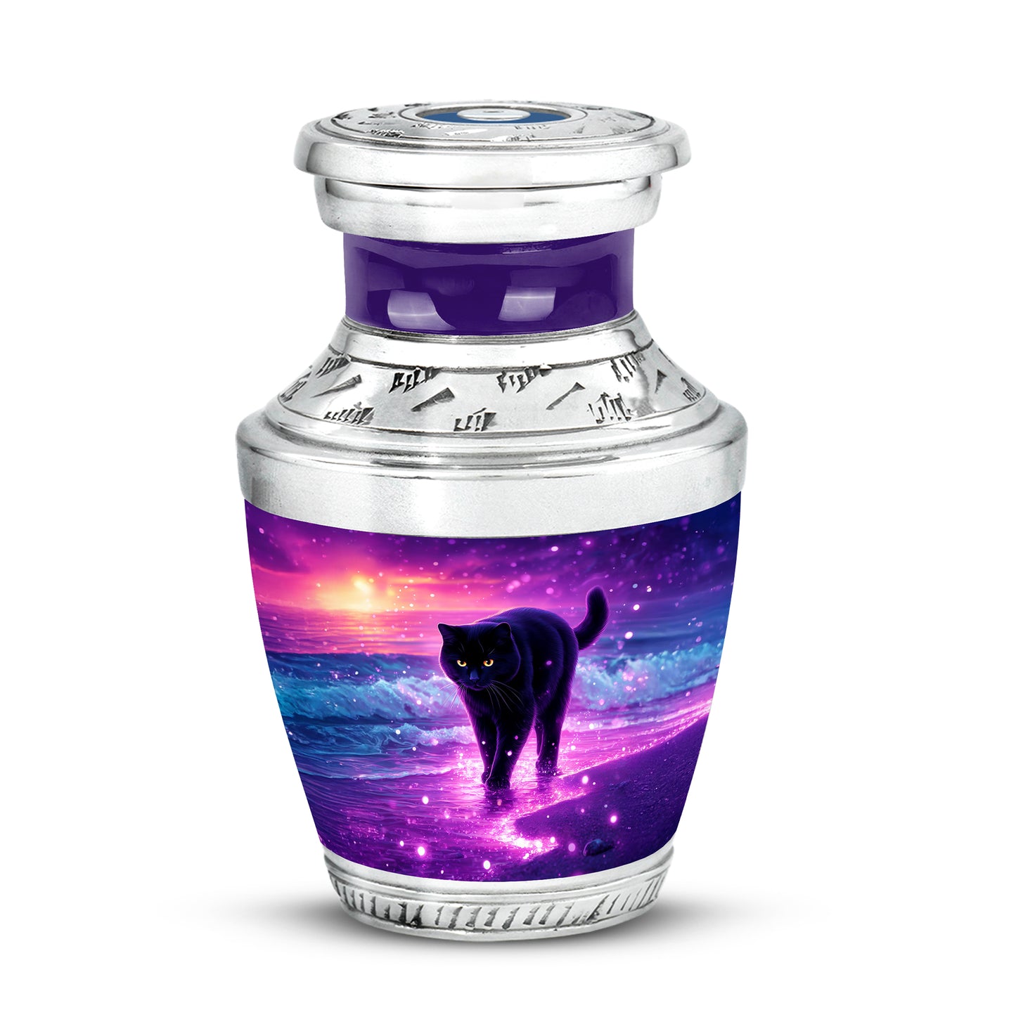 Purple Cat Dedication Cremation Urns for Human Ashes - Yatskia