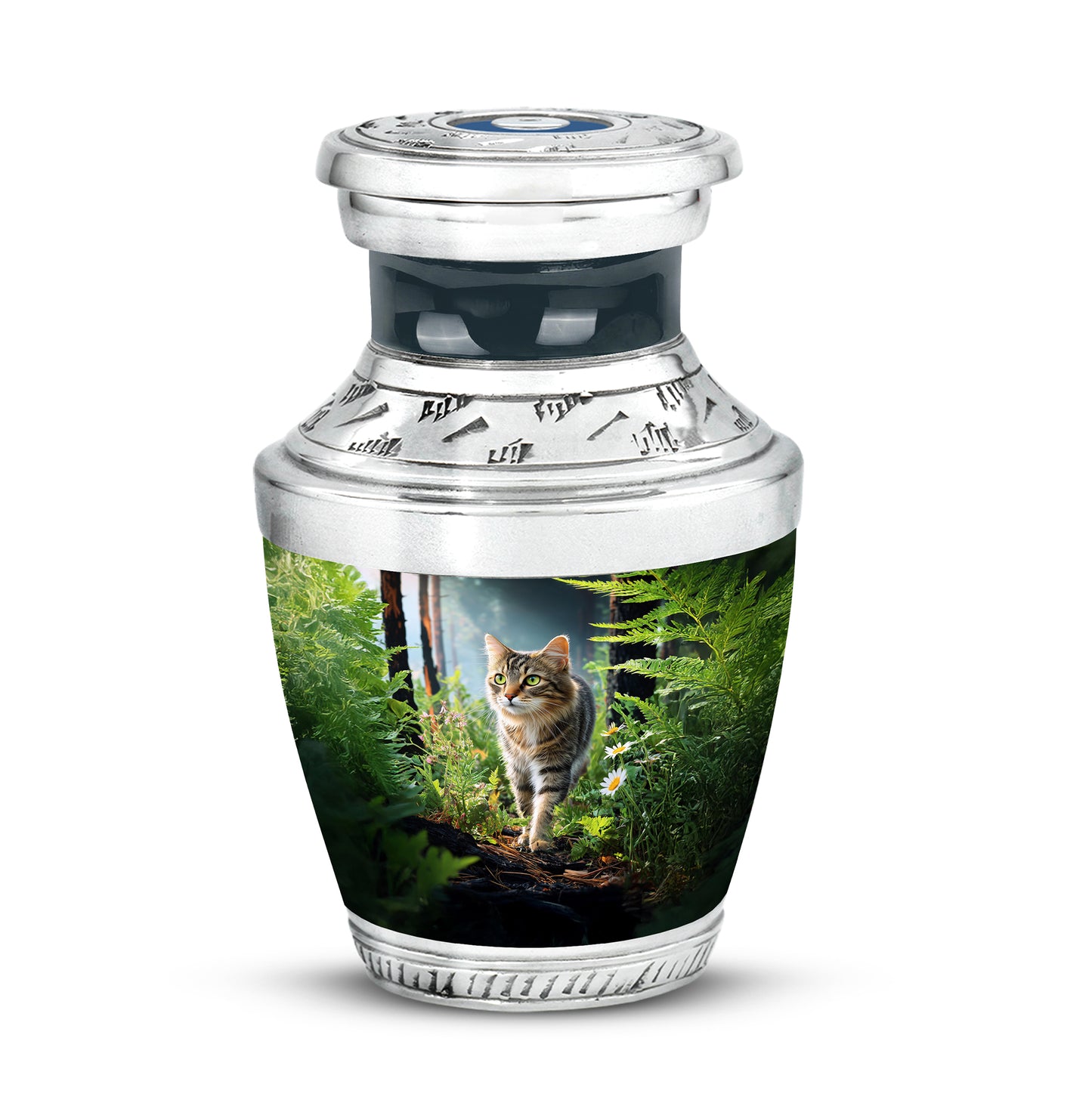 Personalized Black Sovereign Cat Cremation Urns for Human Ashes - Yatskia
