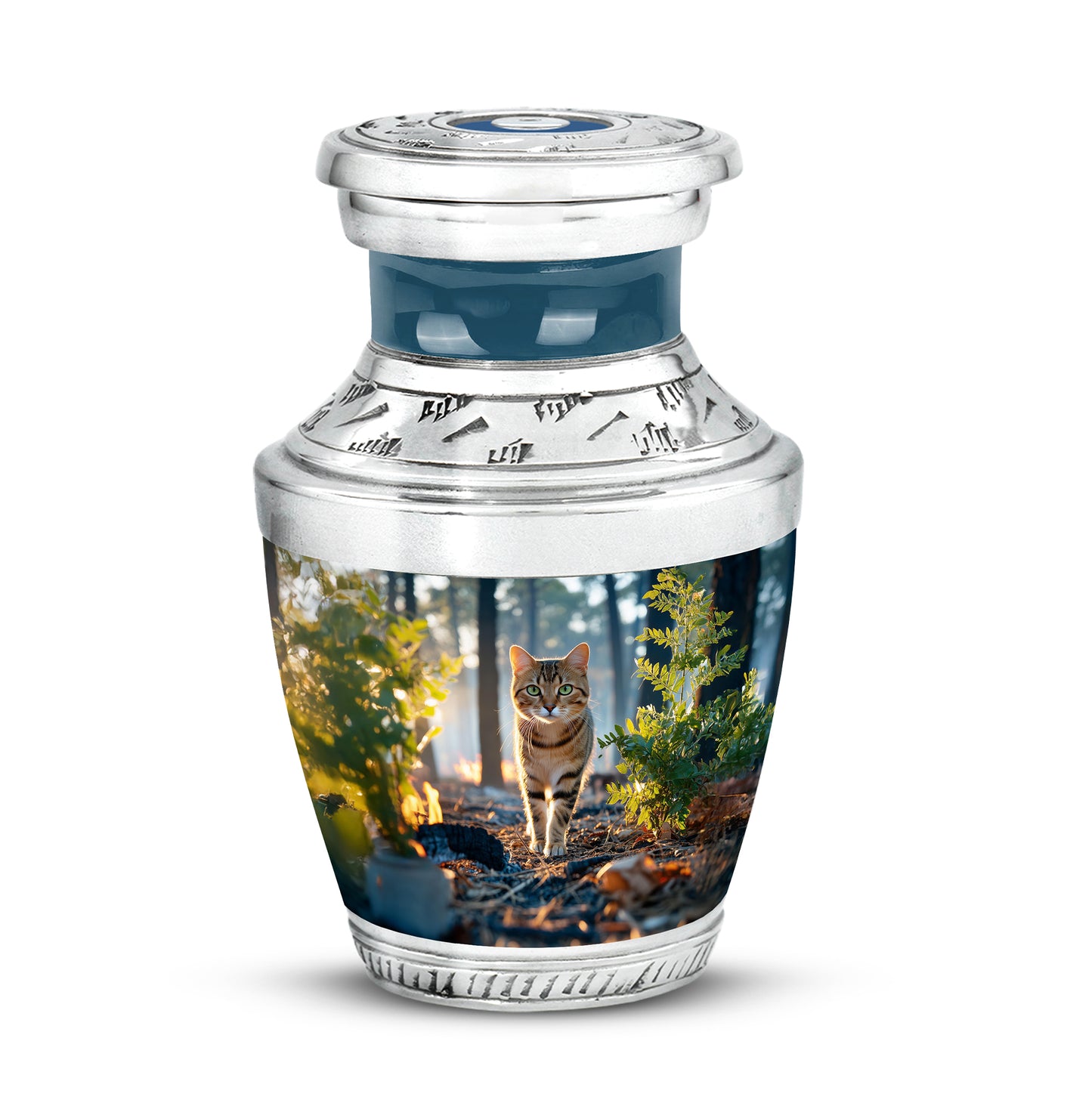 Blue Cat Comfort Cremation Urns for Human Ashes - Yatskia
