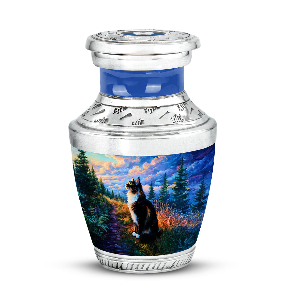 Blue Cat Treasure Cremation Urns for Human Ashes - Yatskia
