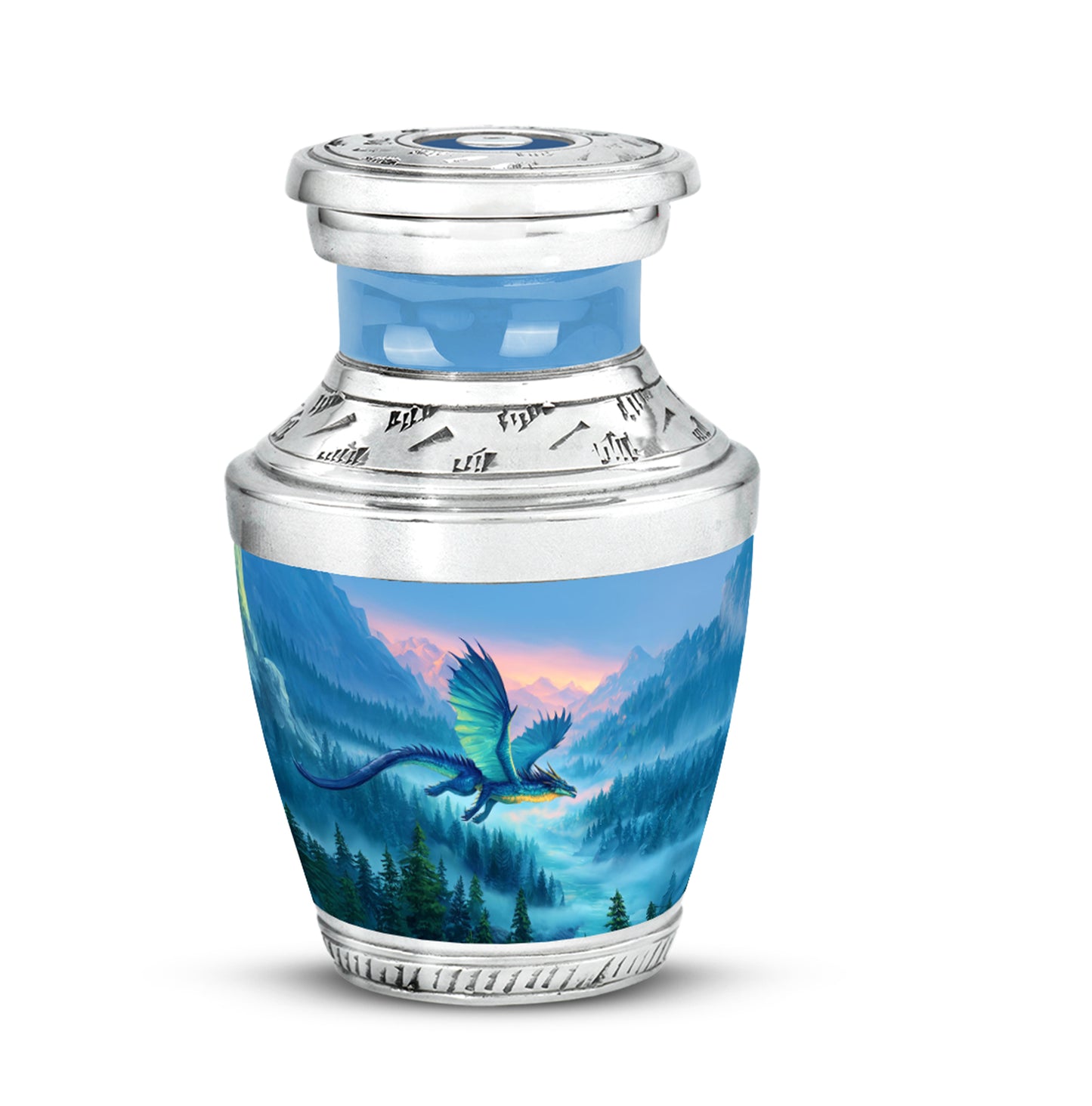 Personalized Blue Dragon Cremation Urns for Ashes - Captivating 10-inch - Yatskia