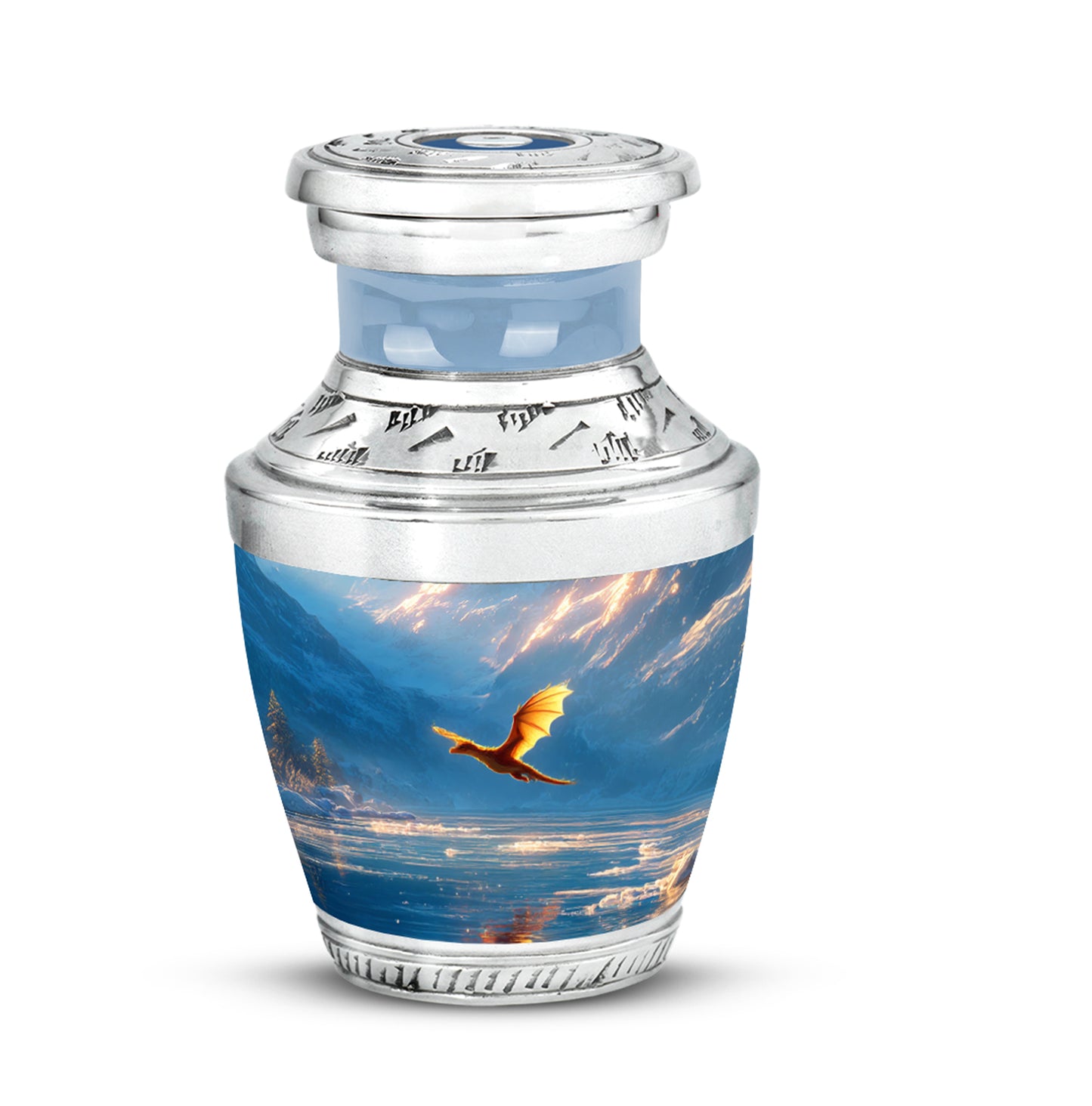 Personalized Blue Dragon Cremation Urns for Ashes - Enchanting 10-inch - Yatskia