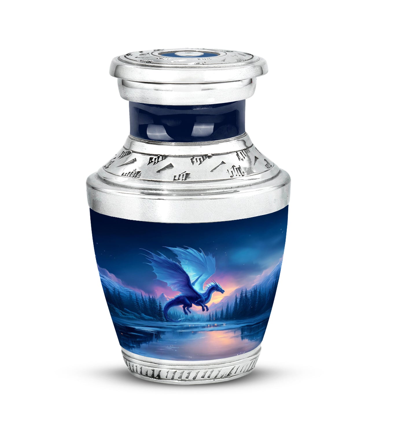 Blue Dragon Cremation Urns - Enduring Comfort 10-inch, 200 cu in - Yatskia
