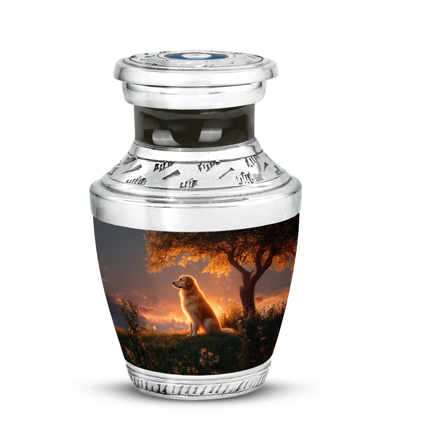 Black Treasured Dog Cremation Urns for Human Ashes - 10-inch, 200 cu in - Yatskia