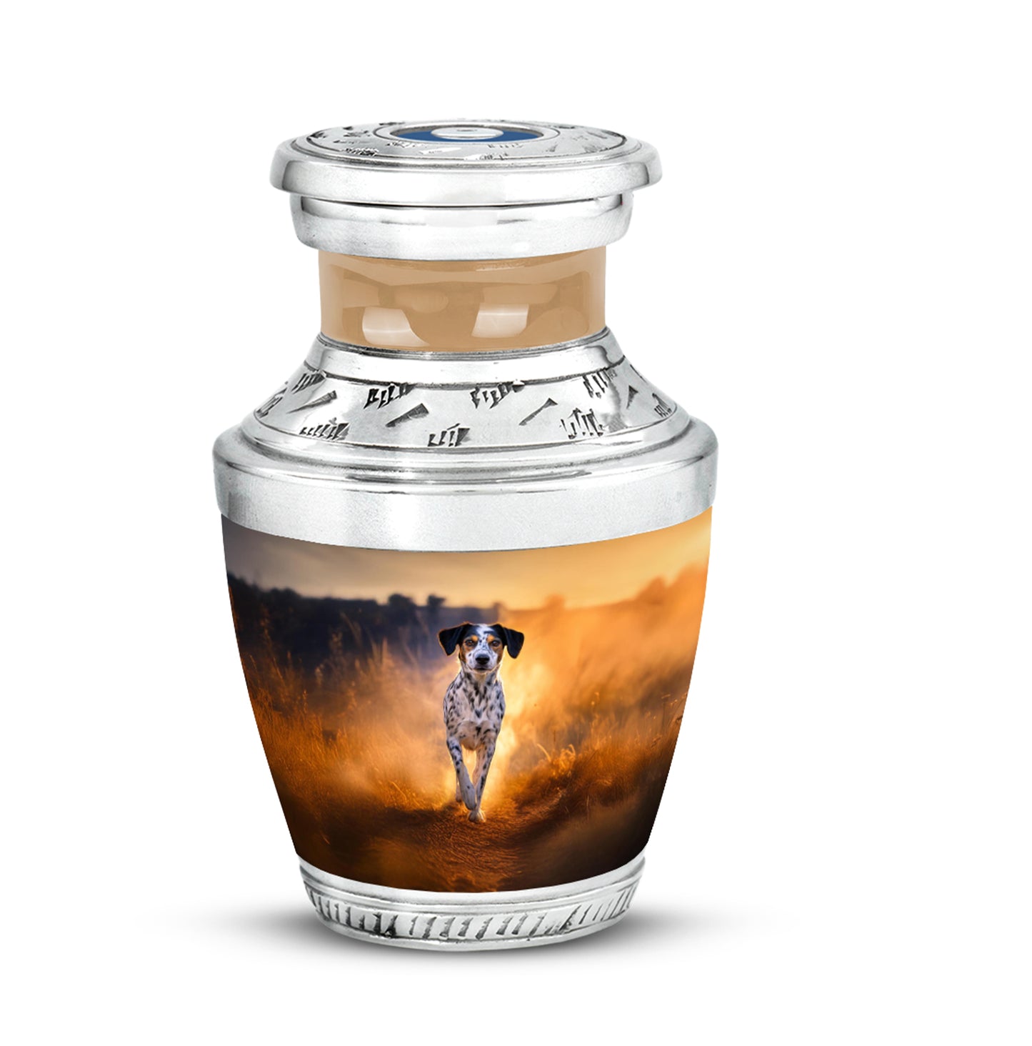 Ethereal Dog Memorial Cremation Urns - Gold 10-inch, 200 cu in - Yatskia