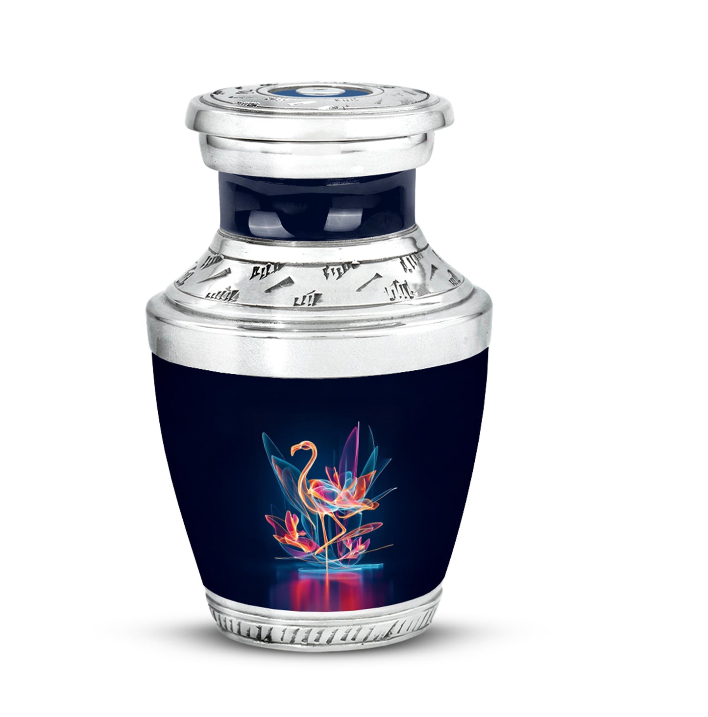 Illustrious Flamingo Memorial Cremation Urns - Blue 10-inch, 200 cu in - Yatskia