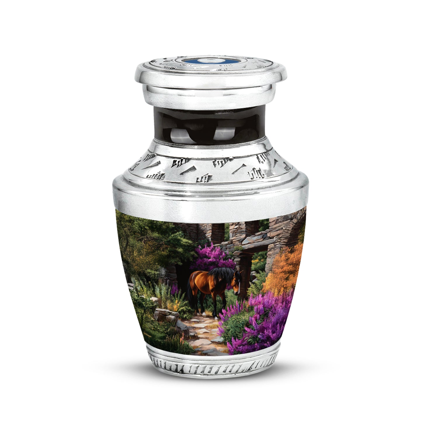 Personalized Black Horse Cremation Urns for Ashes - Enchanting 10-inch - Yatskia