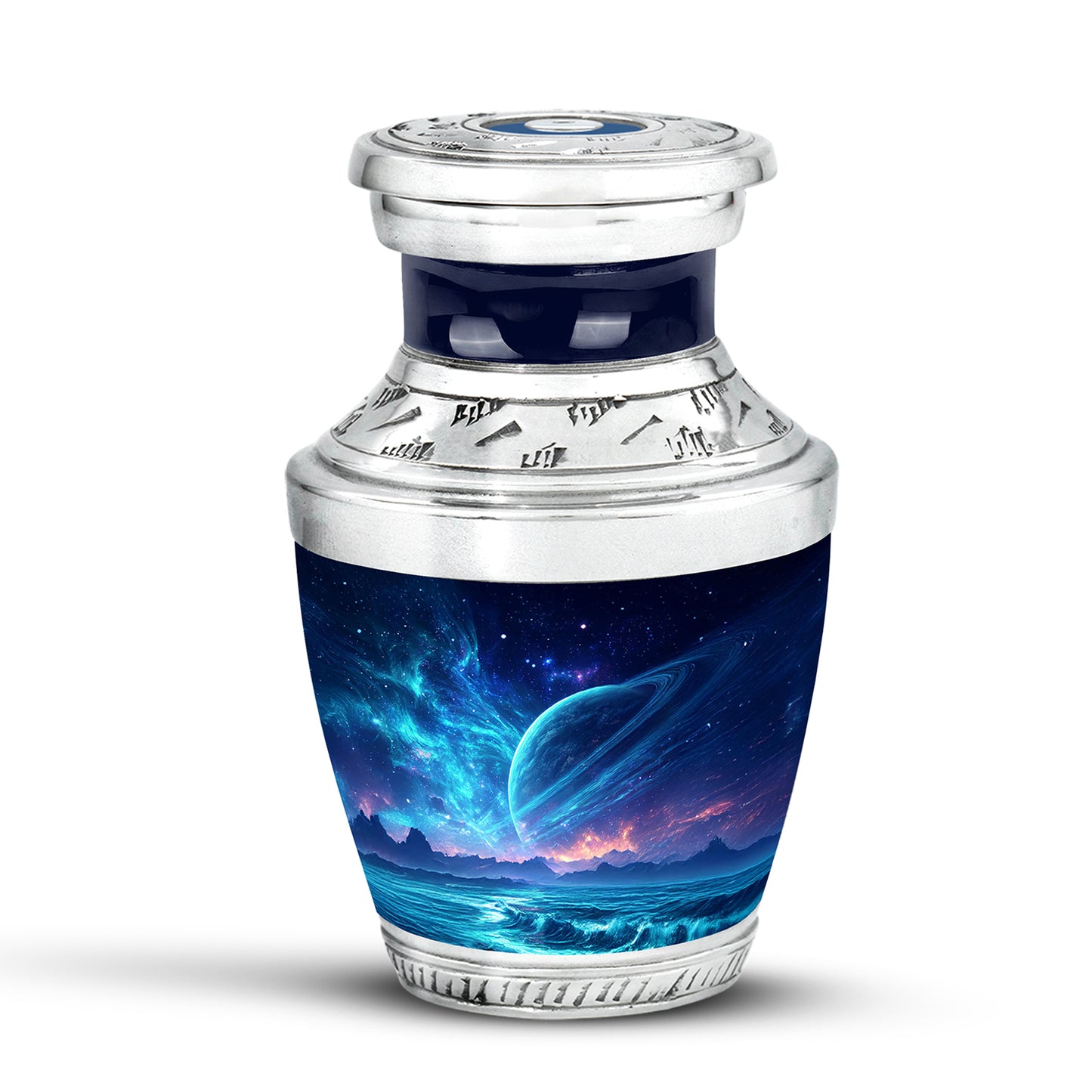 Personalized Blue Galaxy Cremation Urns for Ashes - Enchanting 10-inch - Yatskia