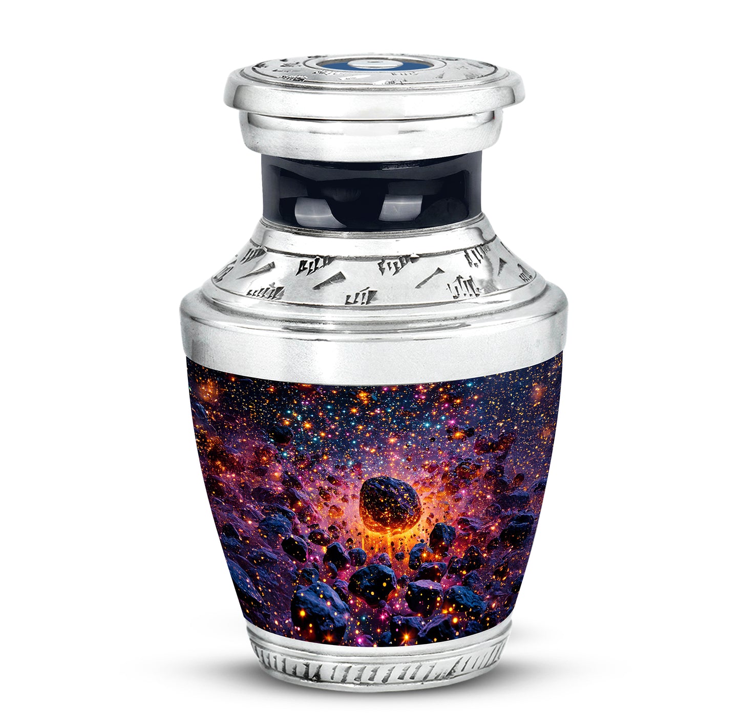 Ethereal Galaxy Memorial Cremation Urns - Blue 10-inch, 200 cu in - Yatskia