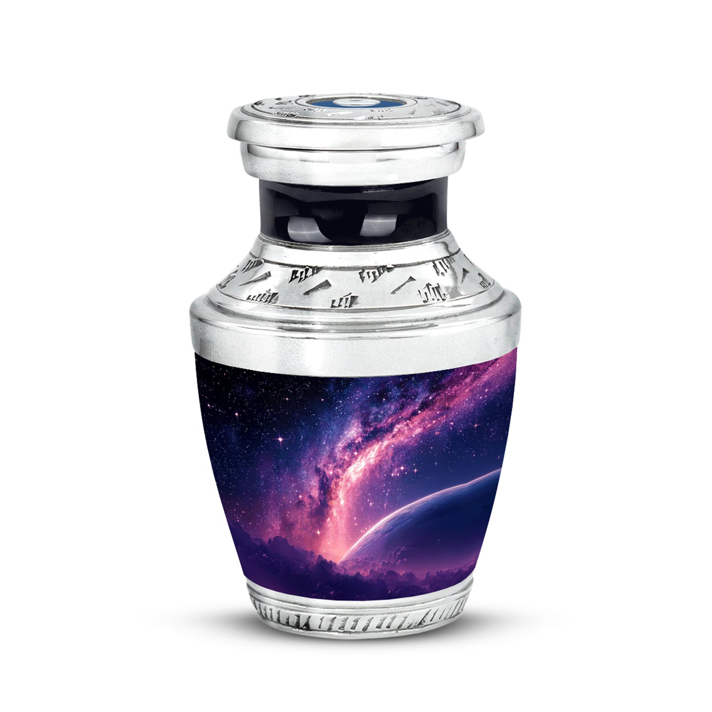 Blue Galaxy Cremation Urns - Honored Benediction 10-inch, 200 cu in - Yatskia