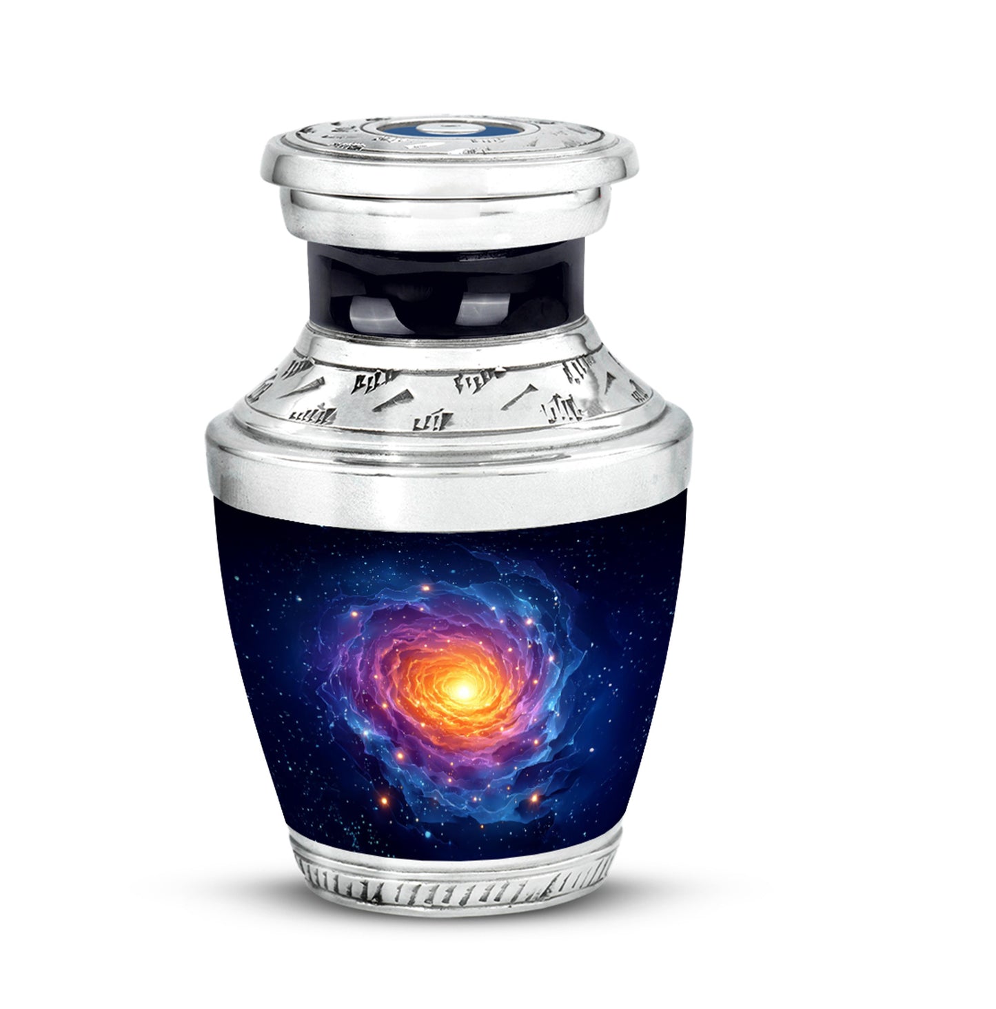 Blue Galaxy Cremation Urns - Imperial Devotion 10-inch, 200 cu in - Yatskia