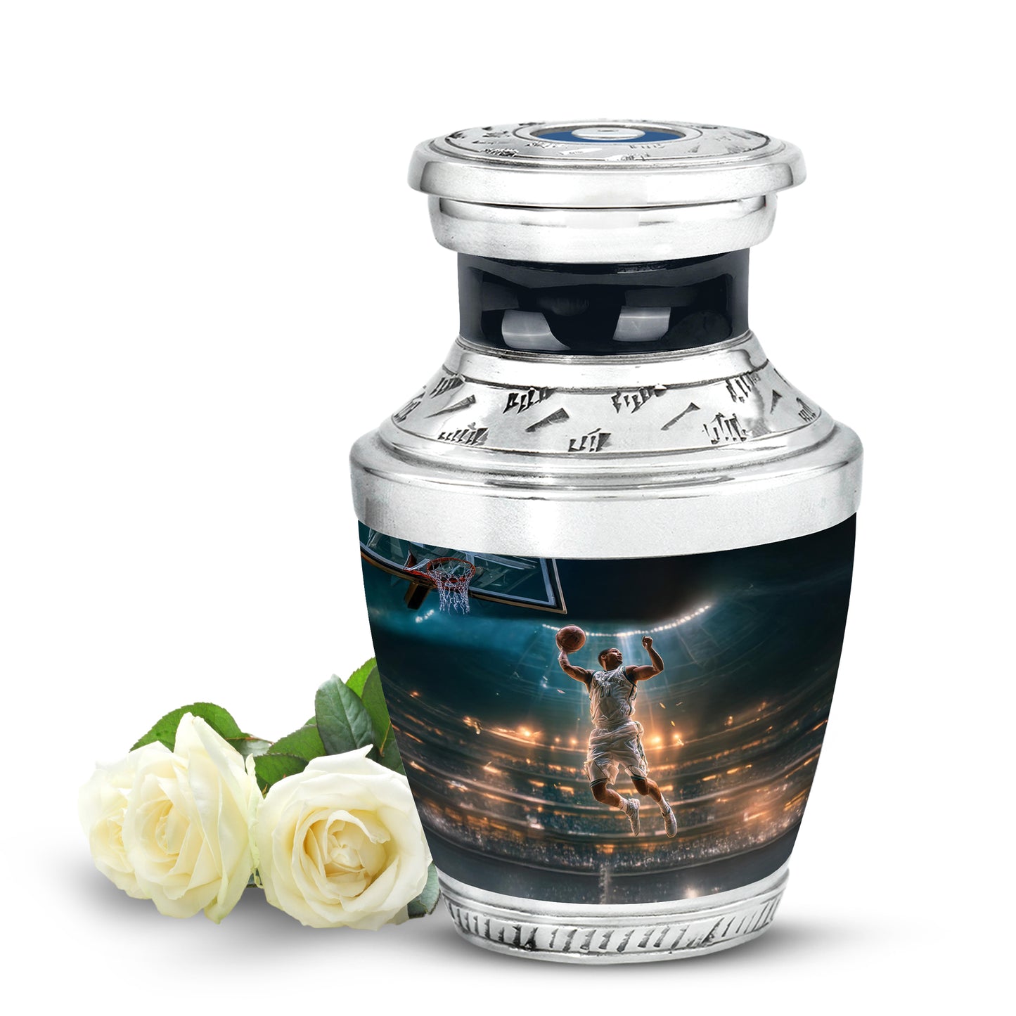 Personalized Teal Basketball Cremation Urns for Ashes - Captivating 10-inch - Yatskia