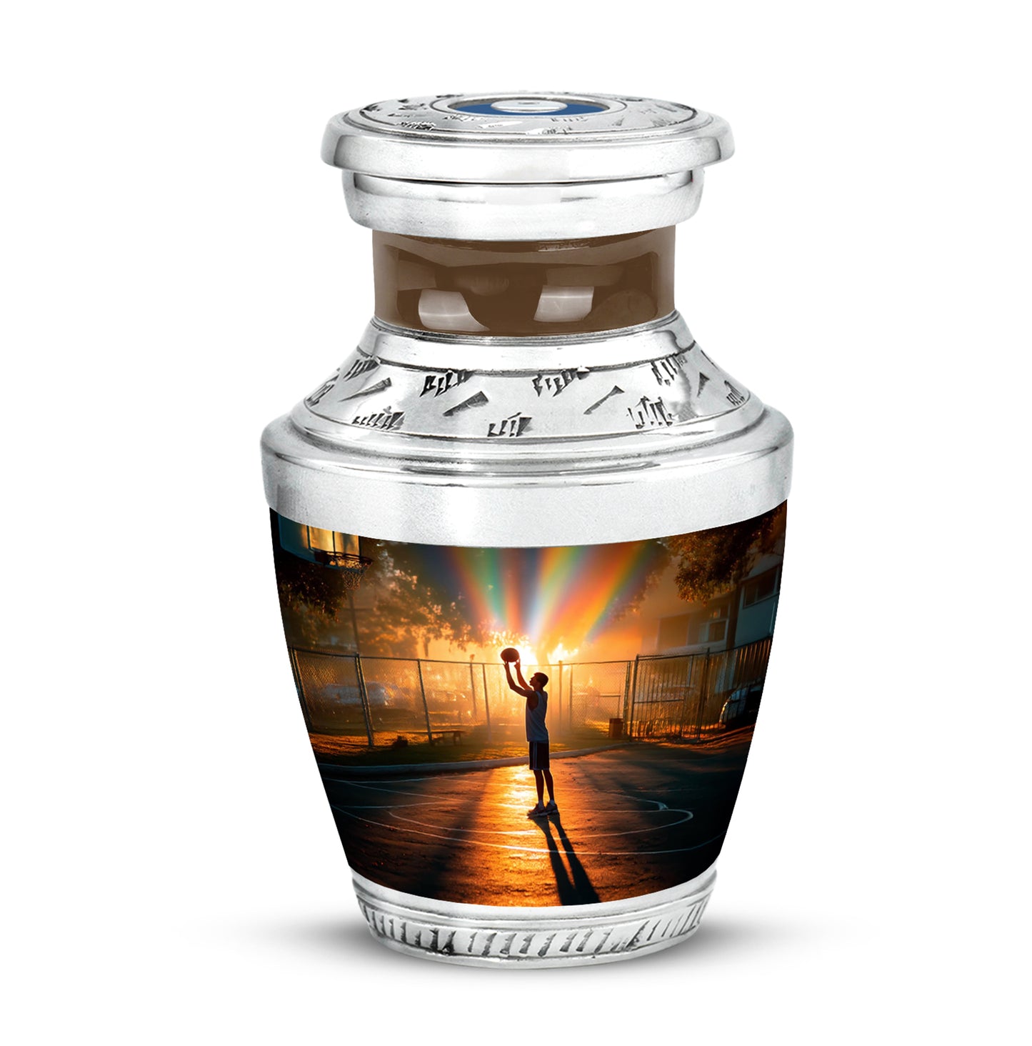 Personalized Eternal Basketball Cremation Urns - Gold 10-inch, 200 cu in - Yatskia