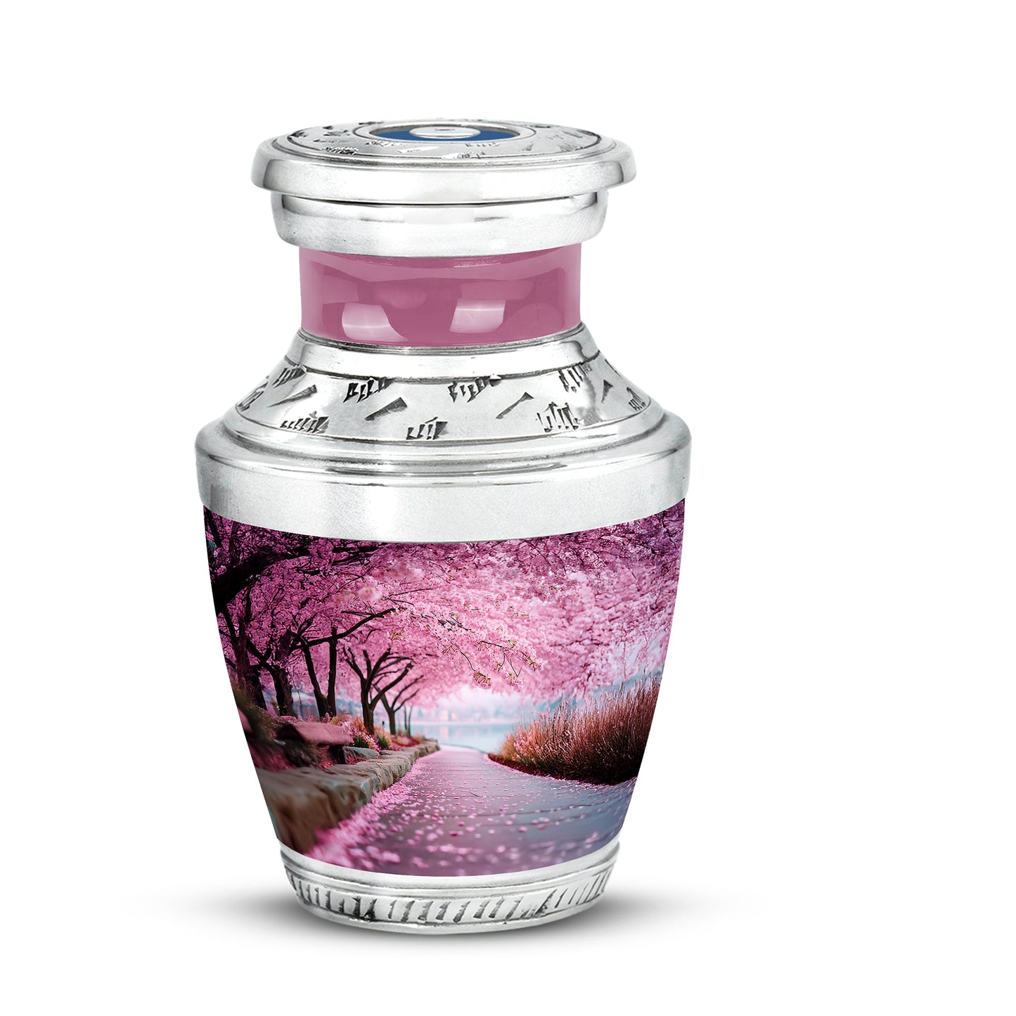 Personalized Pink Steadfast Cherry Blossom Cremation Urns for Human Ashes - Yatskia