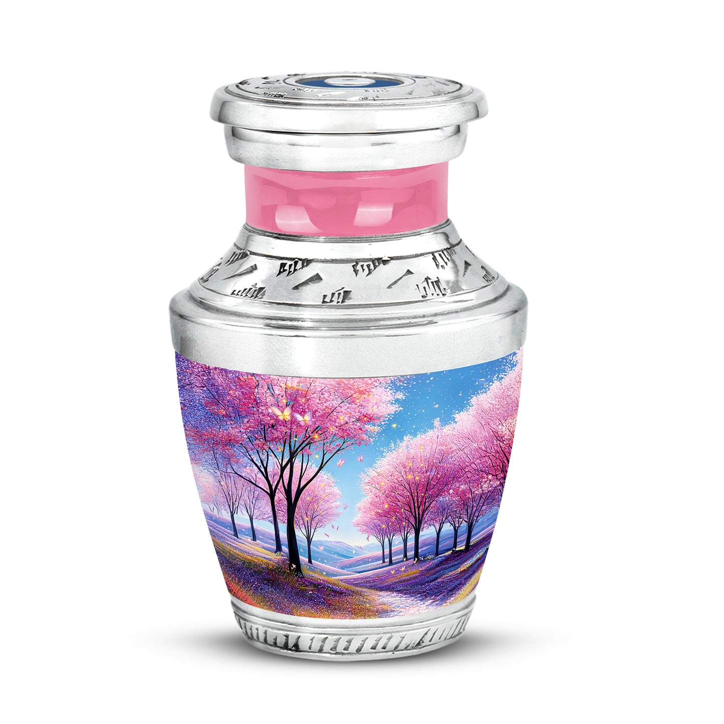 Personalized Blue Cherry Blossom Cremation Urns for Ashes - Enchanting - Yatskia