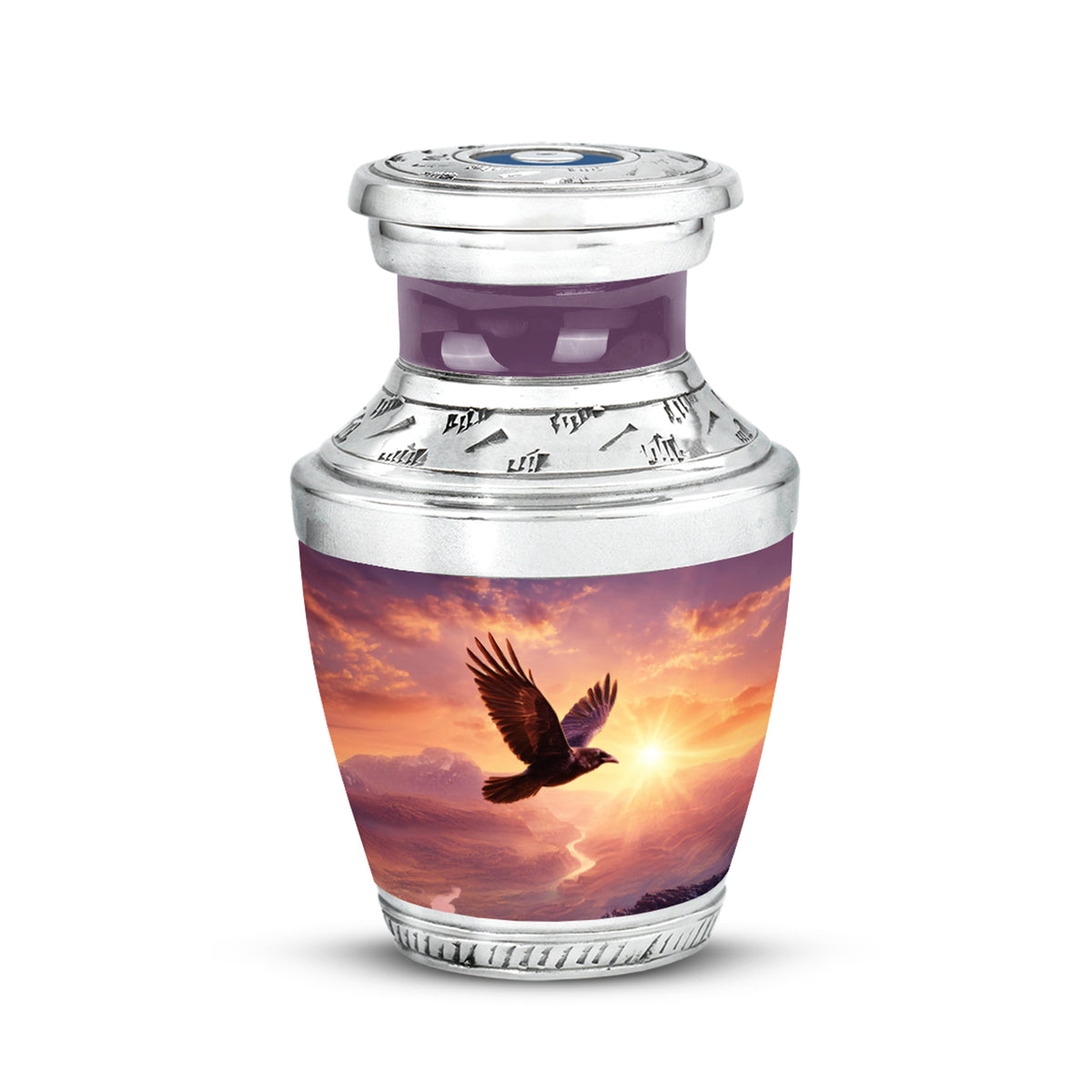 Personalized Elegant Crow Cremation Urns - Pink - Yatskia