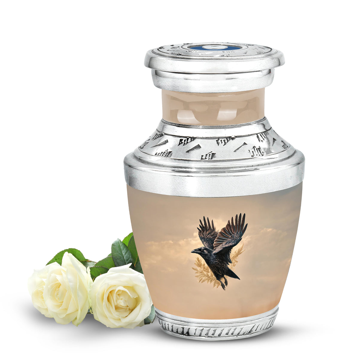 Personalized Refined Crow Cremation Urns - Gold - Yatskia