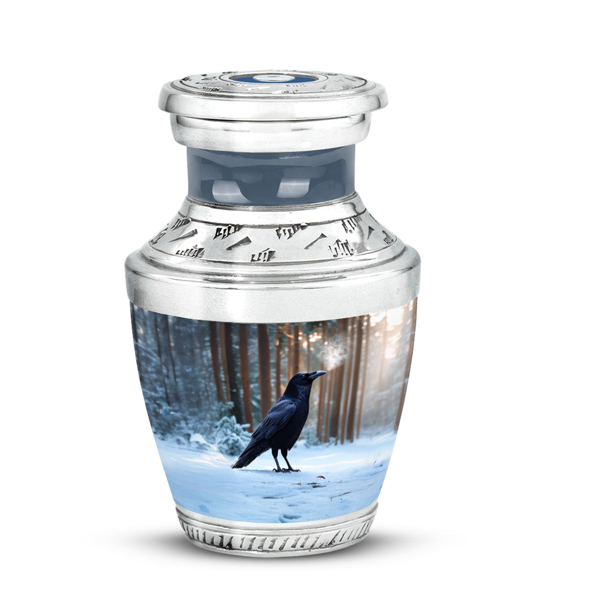 Divine Blue Crow Cremation Urn for Ashes - Yatskia