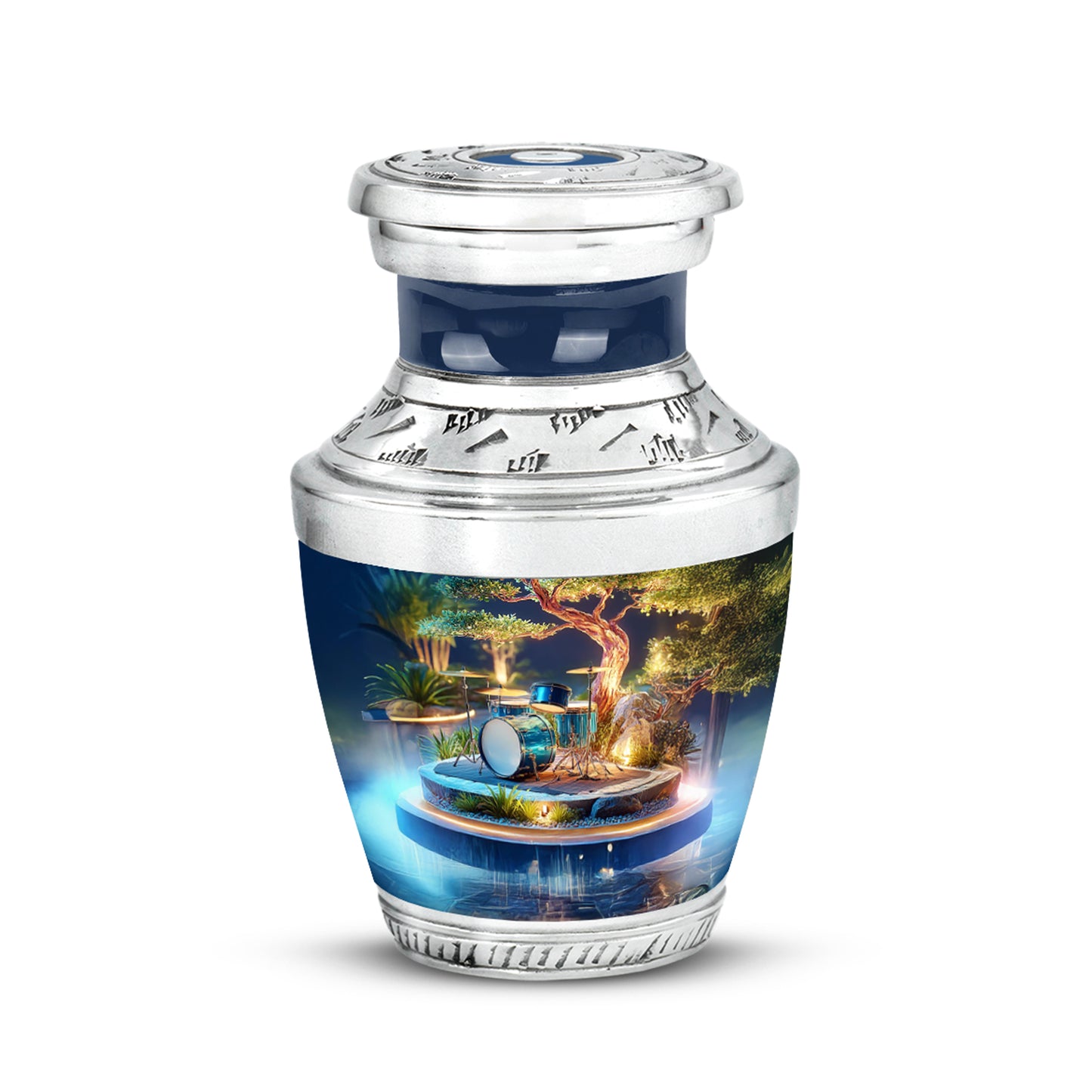Gold Drums Cremation Urns - Opulent Legacy 10-inch, 200 cu in - Yatskia