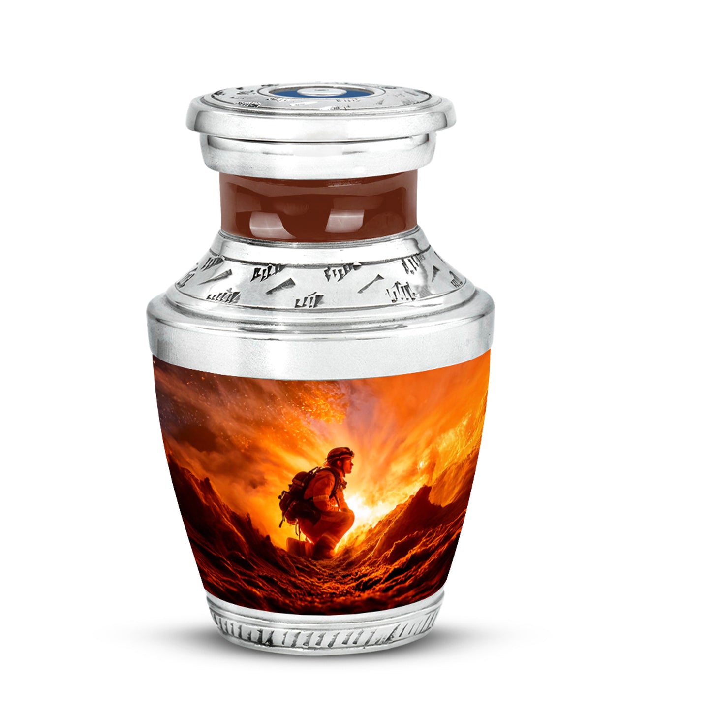 Personalized Red Firefighter Cremation Urns for Ashes - Enchanting 10-inch - Yatskia