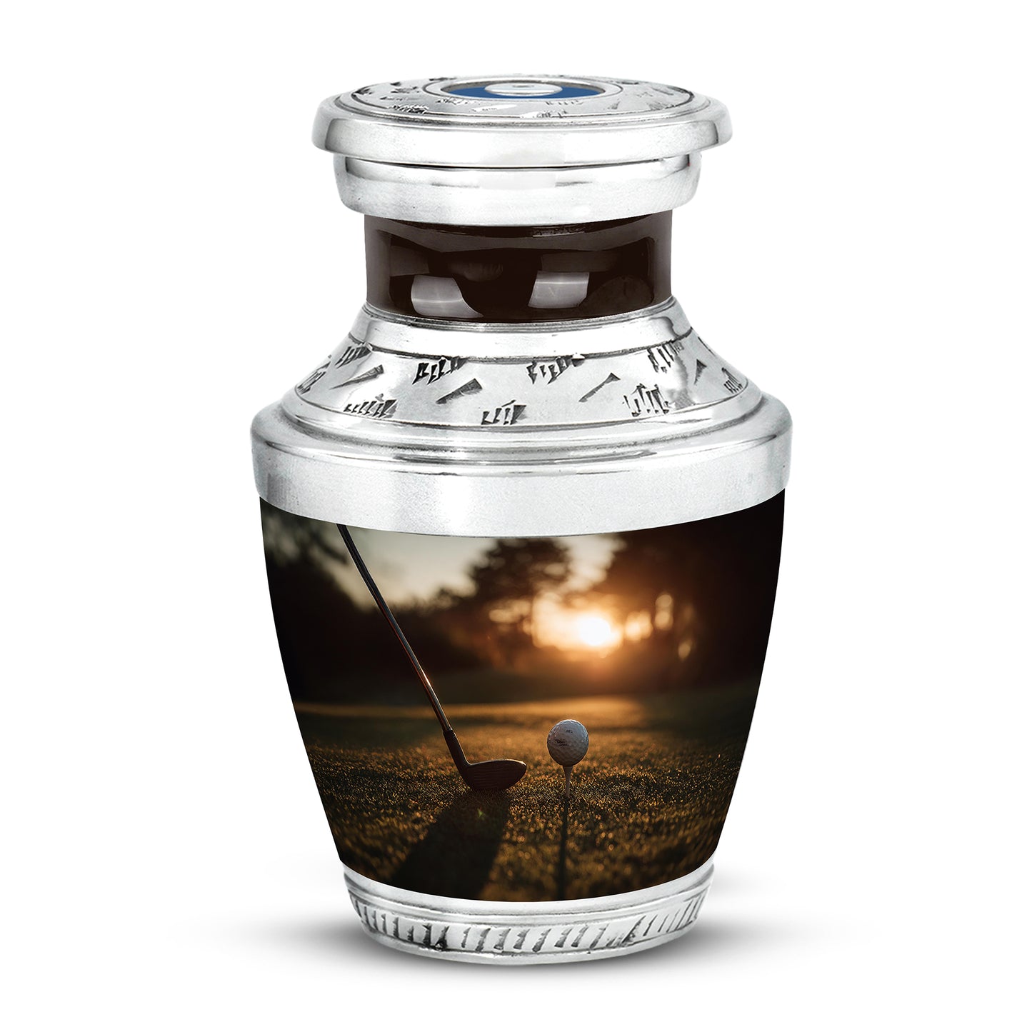 Personalized Gold Golf Cremation Urns for Ashes - Peaceful 10-inch - Yatskia