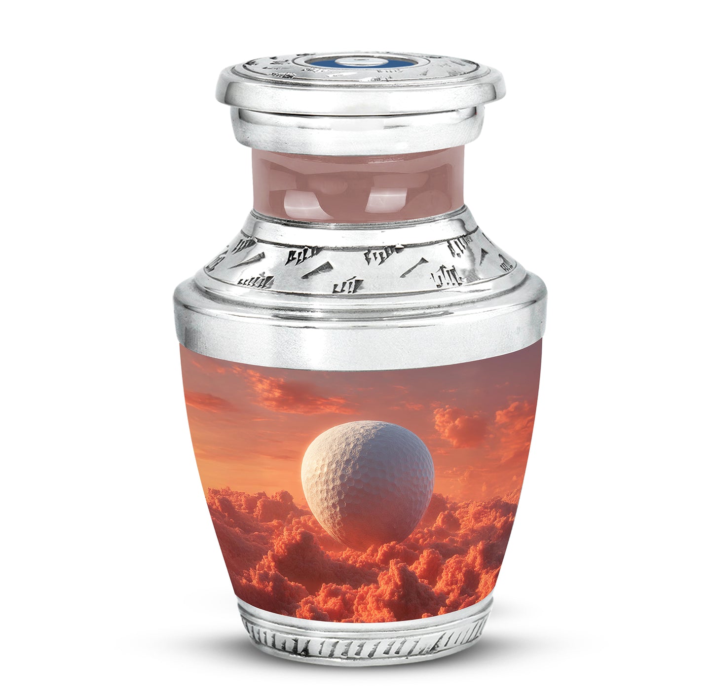 Stunning Red Golf Haven Urn for Human Ashes - 10-inch, 200 cu in - Yatskia